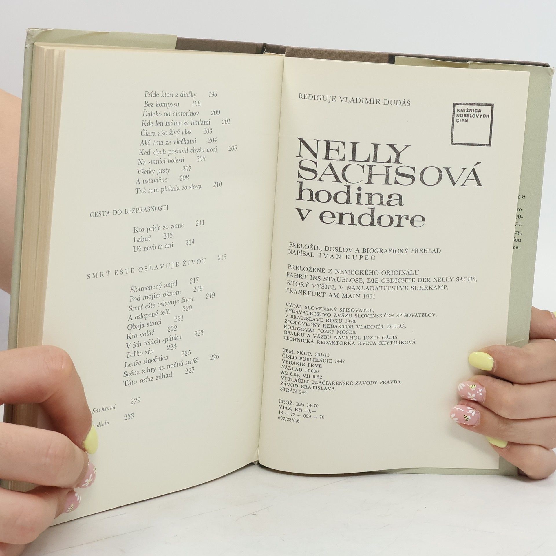 Nelly Sachs Hodina v endore