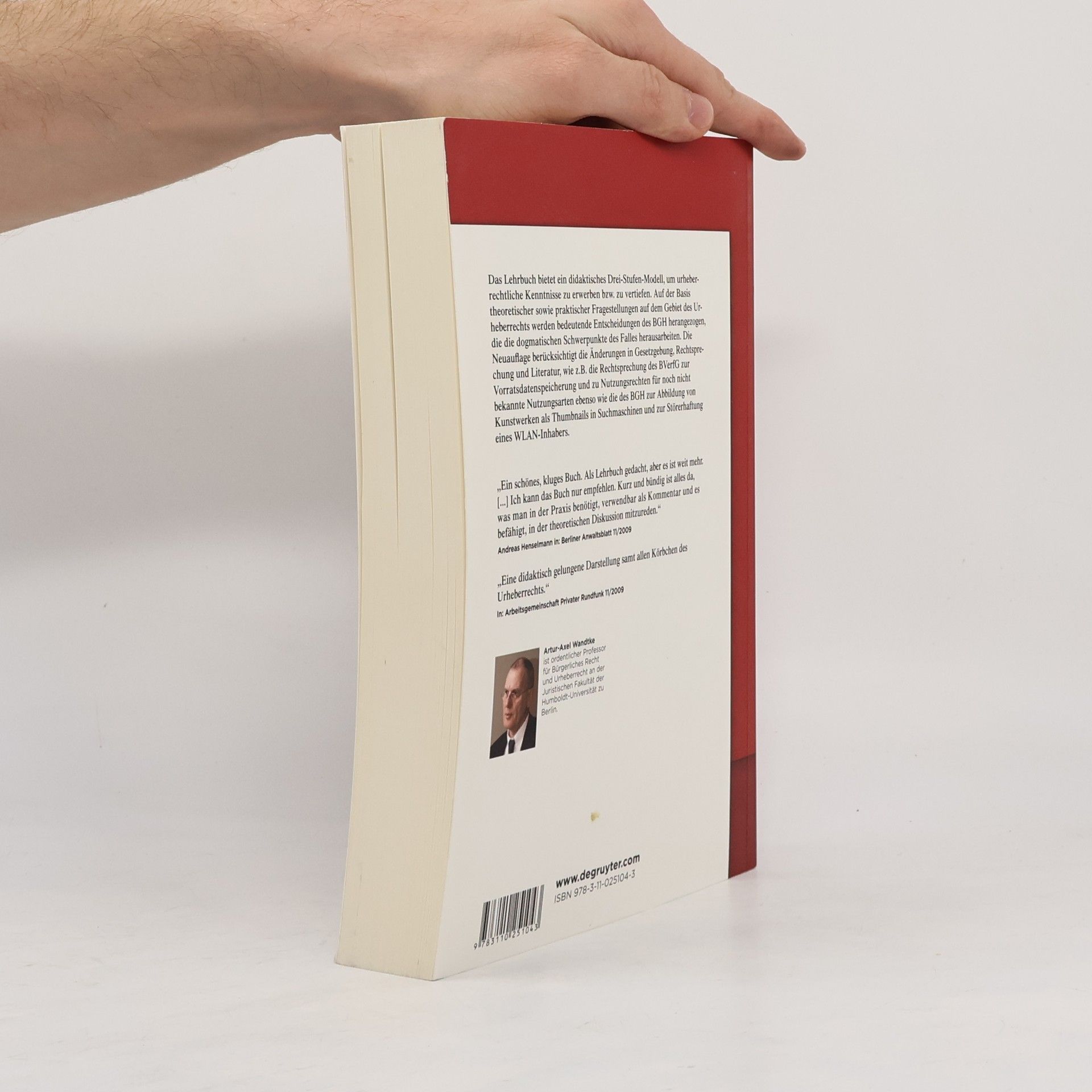 Artur Axel Wandtke De Gruyter Studium: Urheberrecht
