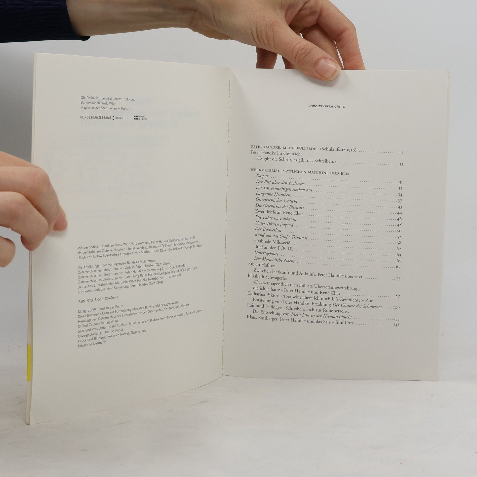 Klaus Kastberger Profile - 16: Peter Handke
