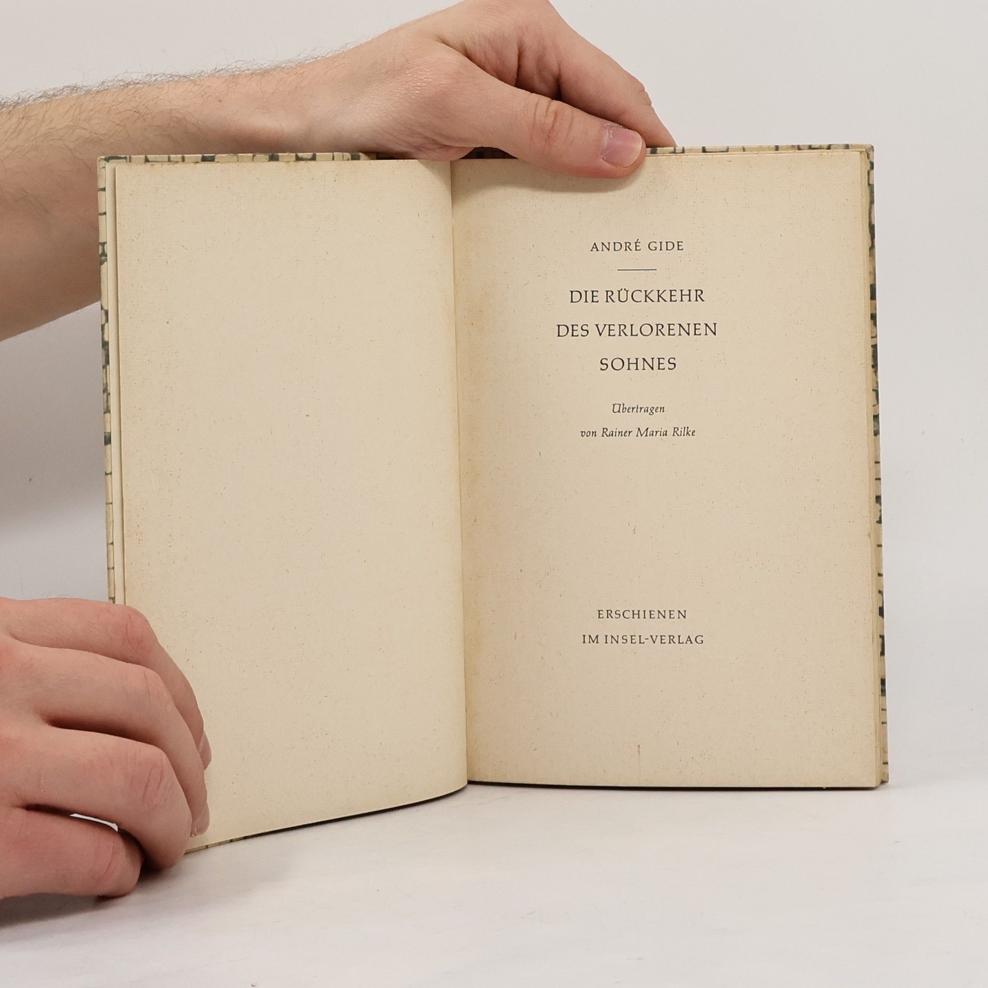 André Gide Die Rückkehr des verlorenen Sohnes