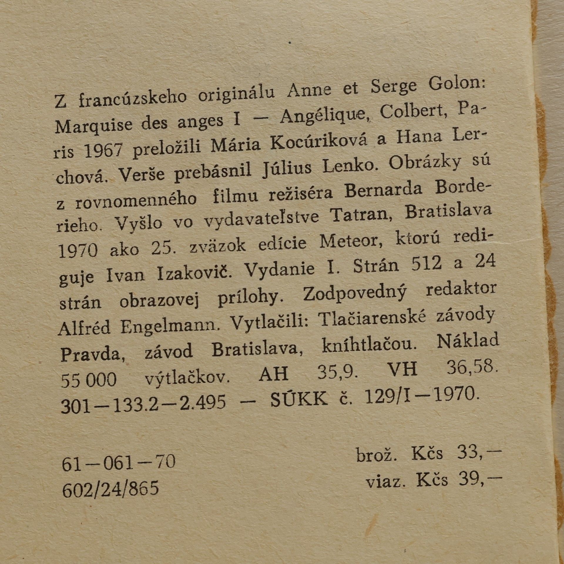 Anne Golon Angelika 1. Markíza anjelov