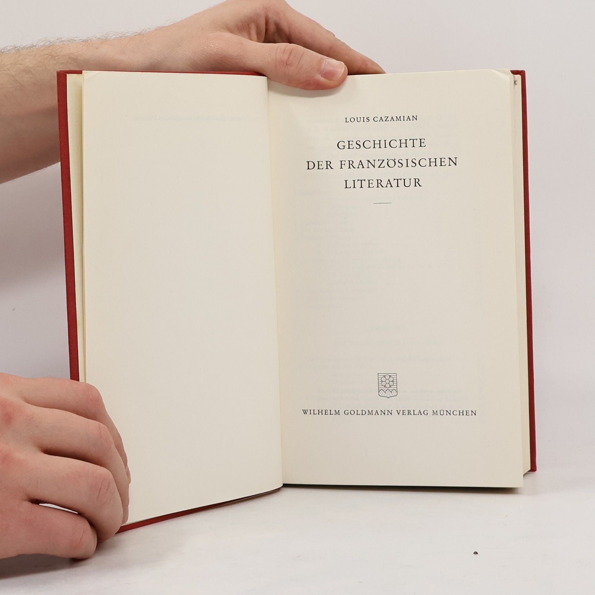 Louis Cazamian Geschichte der französischen Literatur