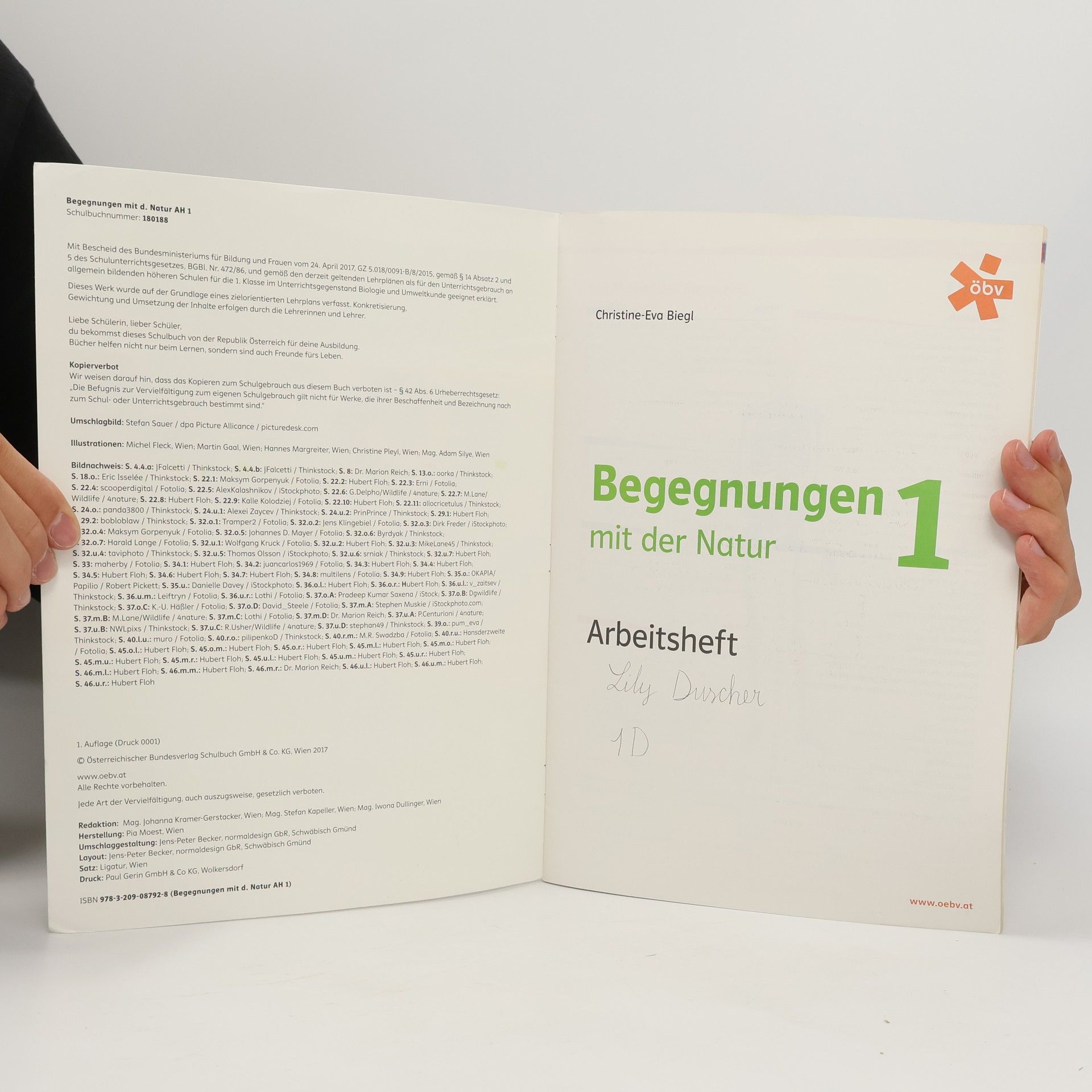 Christine-Eva Biegl Begegnungen mit der Natur Arbeitsheft 1