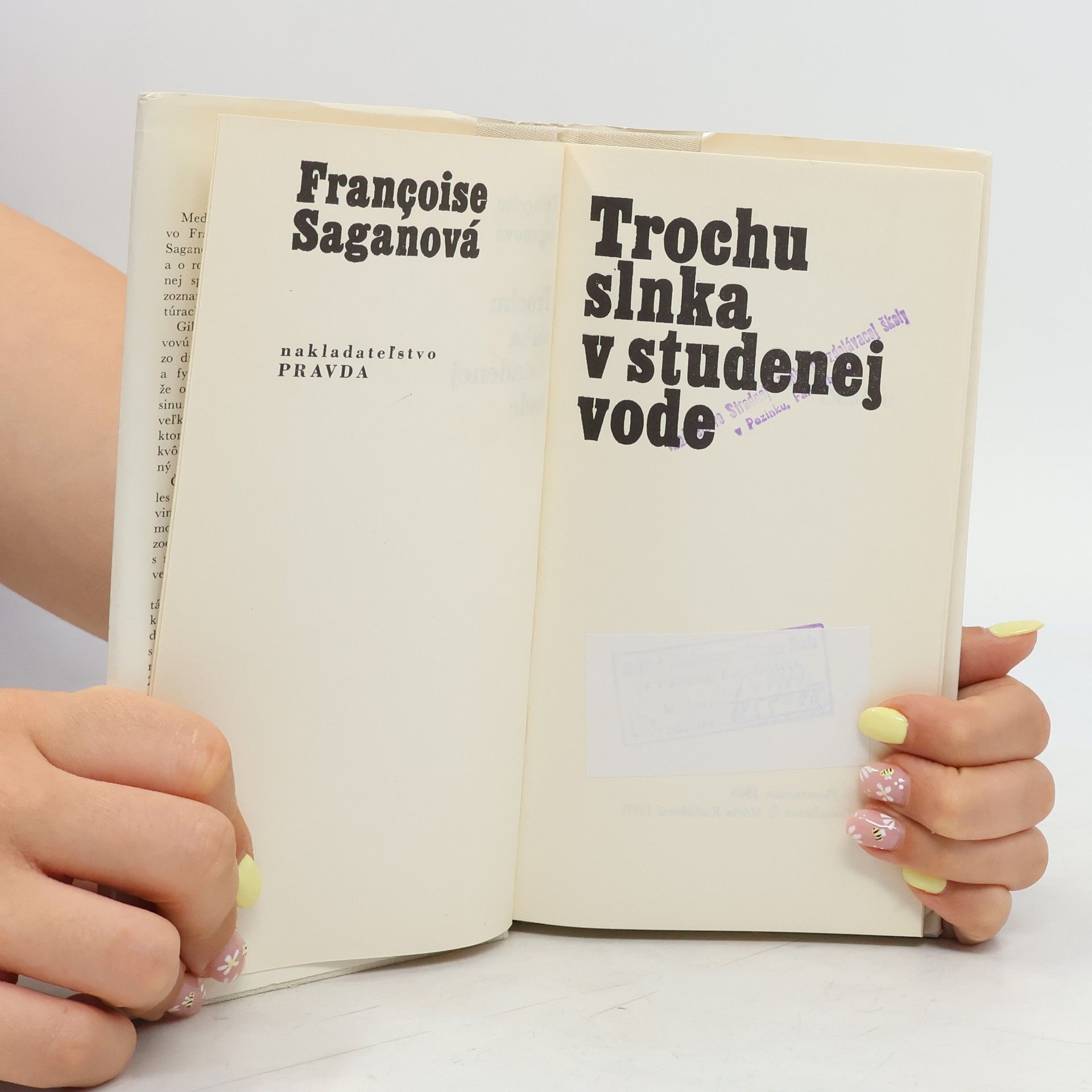 Françoise Sagan Trochu slnka v studenej vode