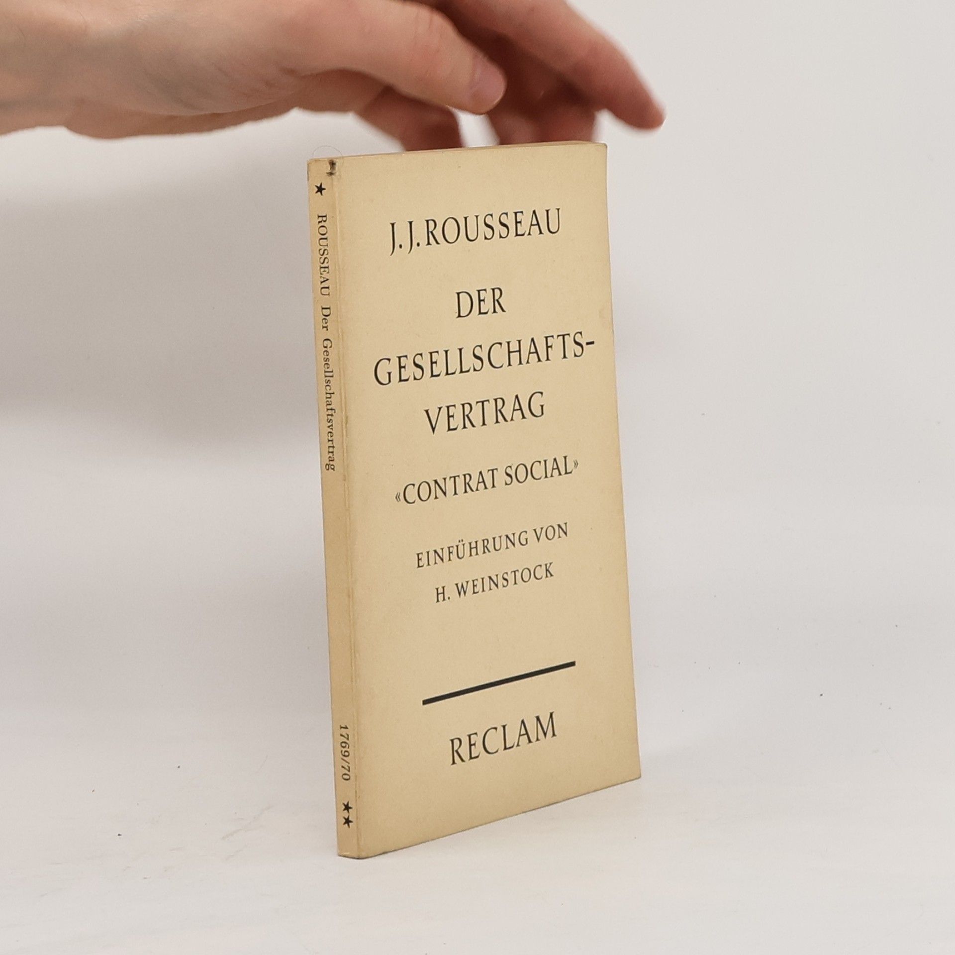 Jean Jacques Rousseau Der Gesellschaftsvertrag