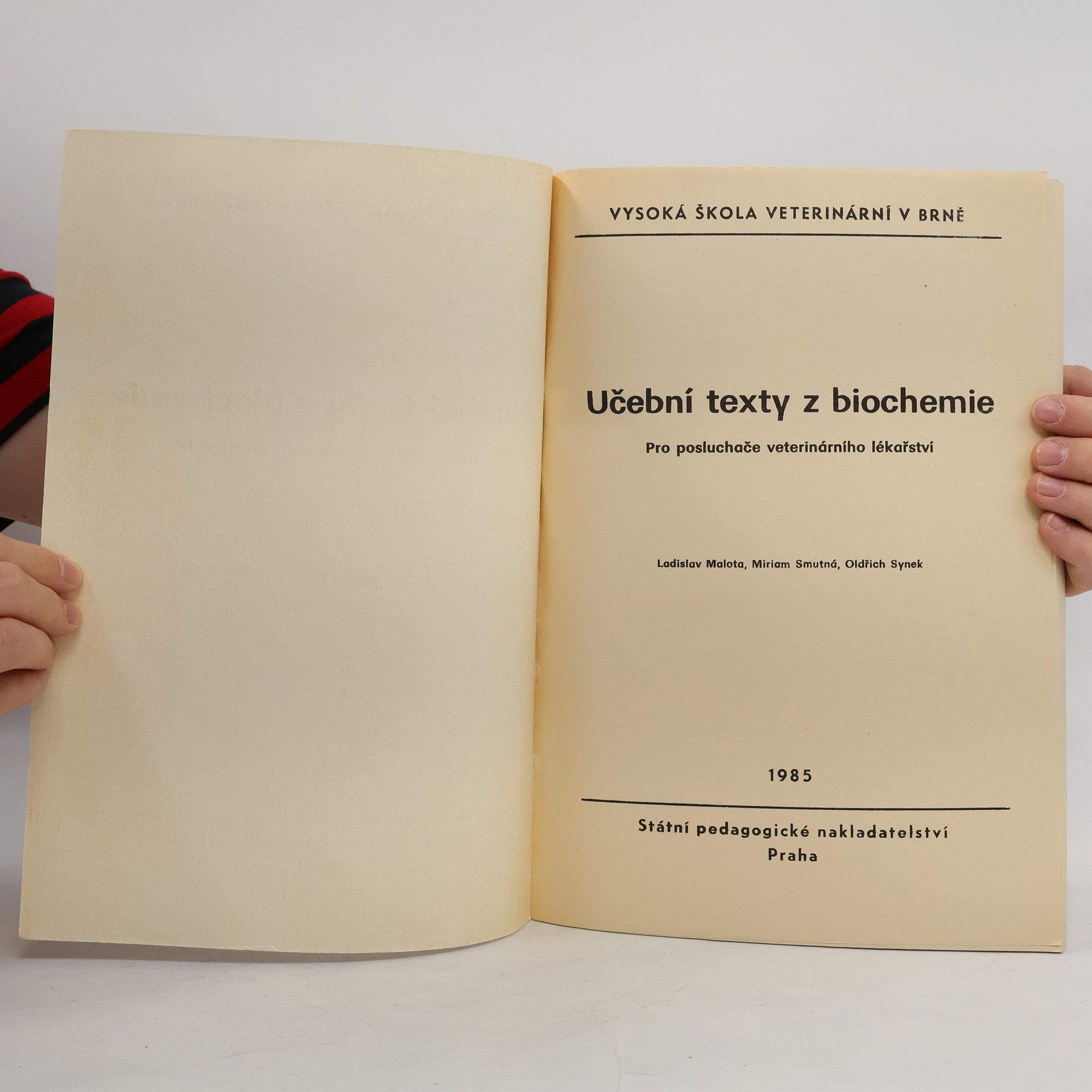 Ladislav Malota Učební texty z biochemie pro posluchače veterinárního lékařství