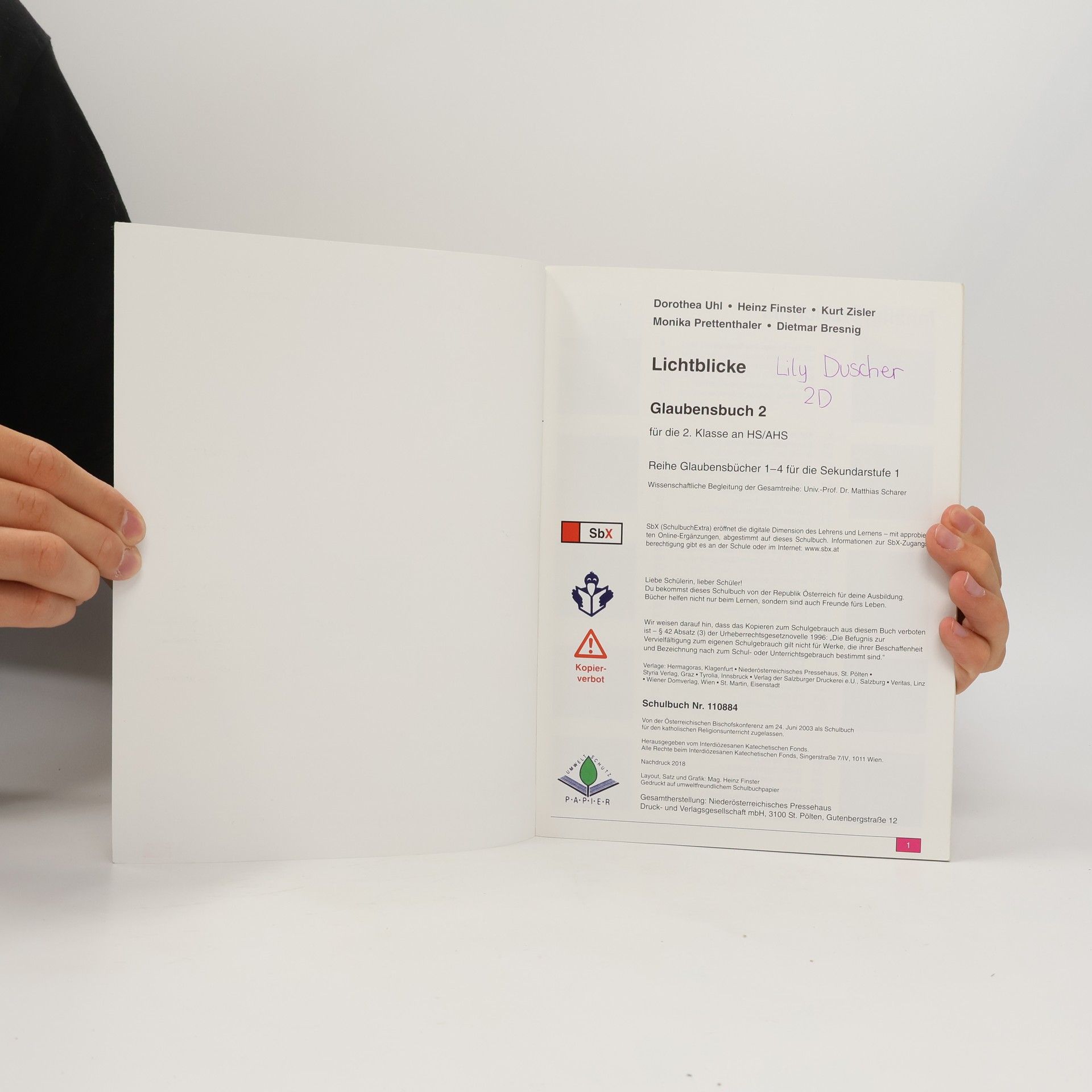 Auteurscollectief Lichtblicke. Glaubensbuch 2 für die 2. Klasse an HS/AHS