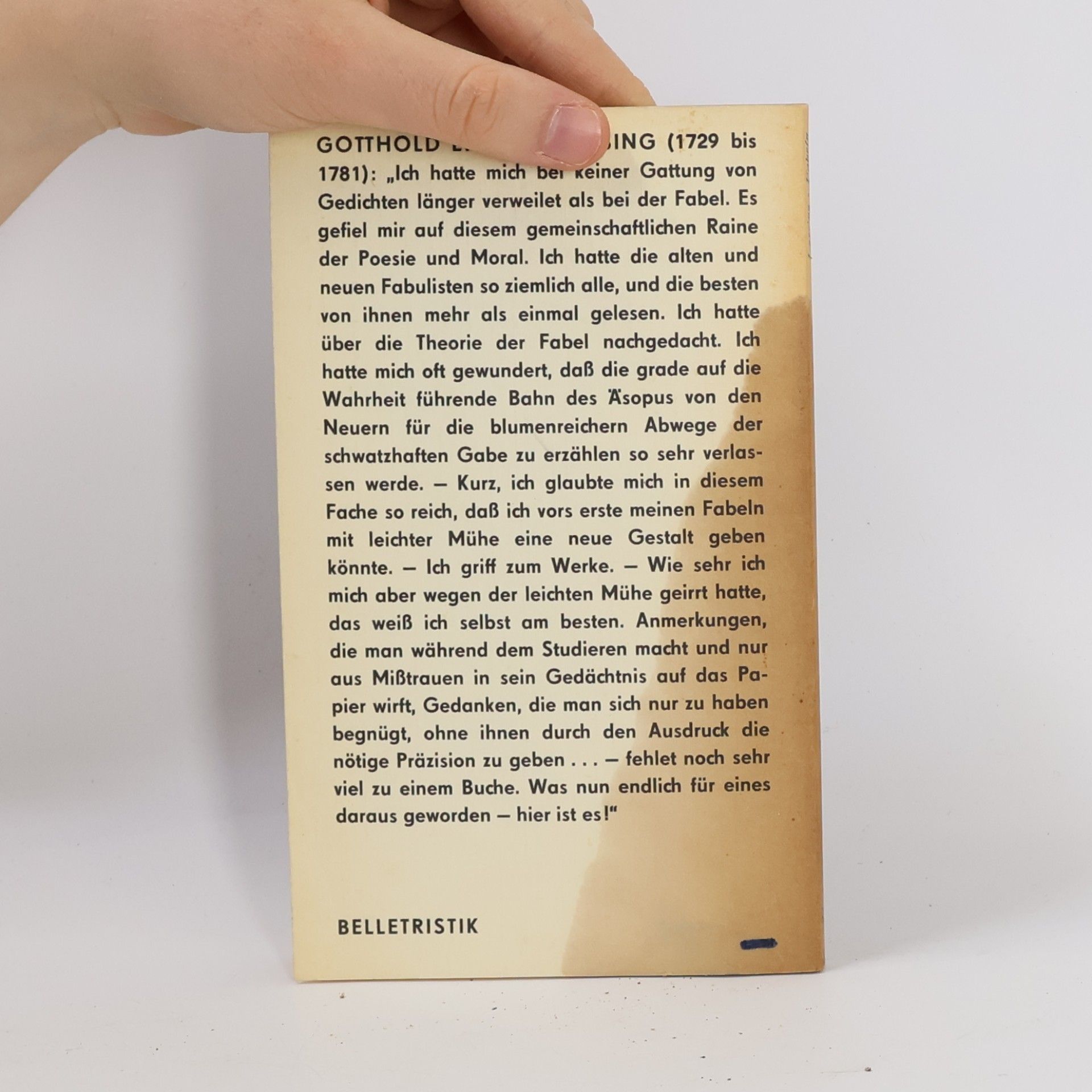 Gotthold Ephraim Lessing Fabeln