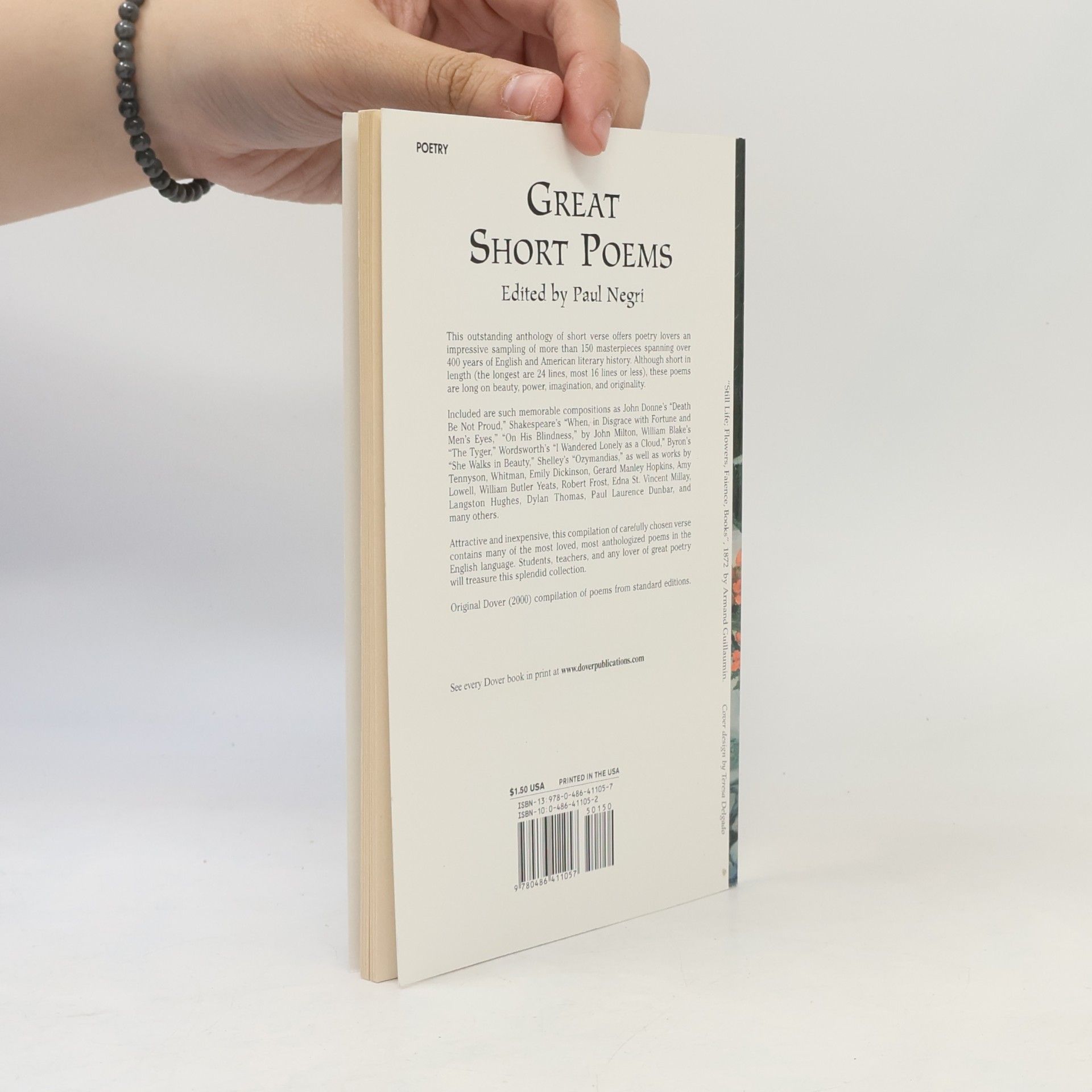 Paul Negri Dover Thrift Editions: Great Short Poems