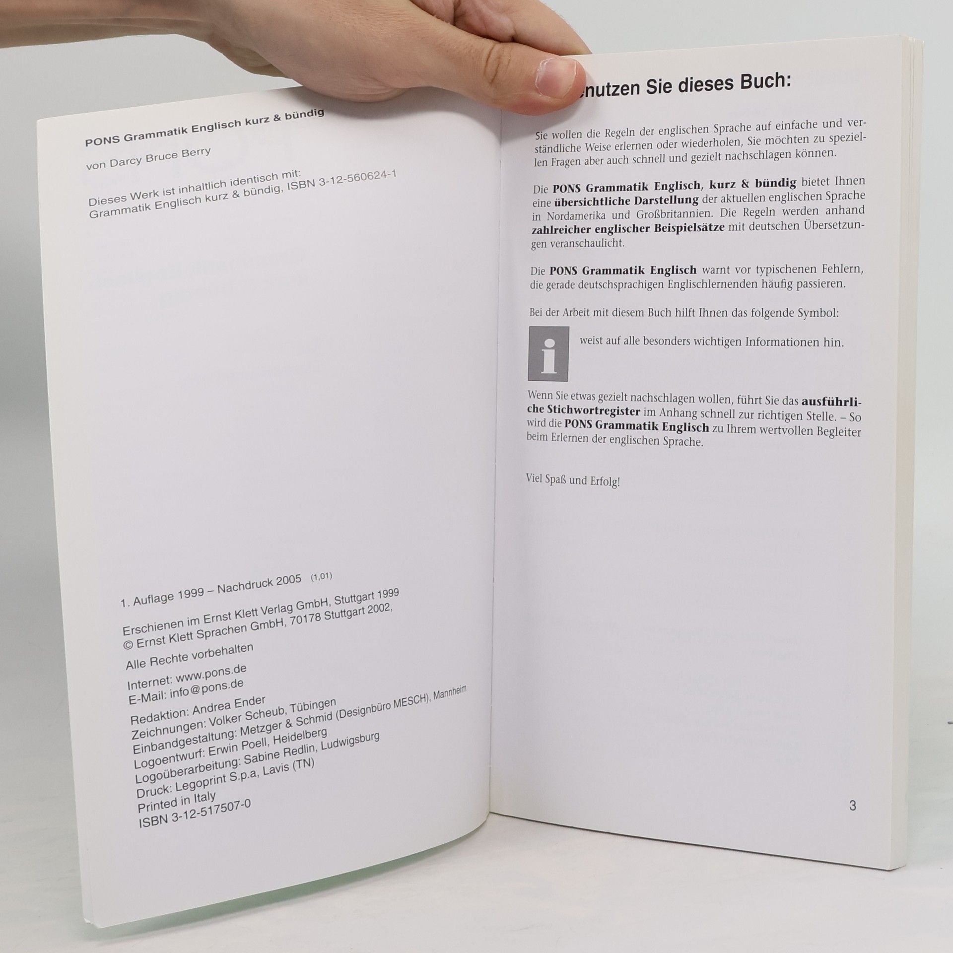 Darcy Bruce Berry PONS Grammatikheft Englisch
