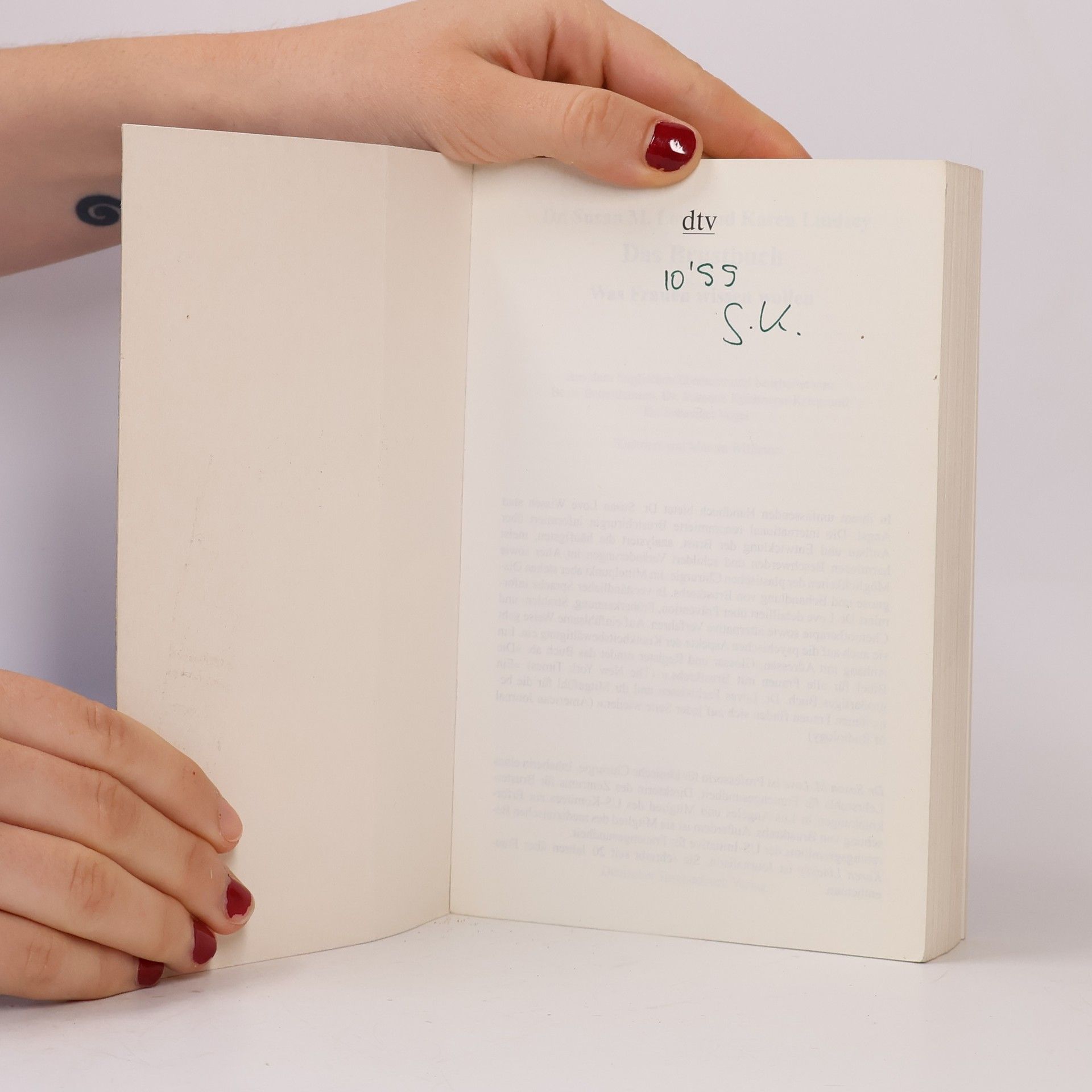 Susan Dr. Love Das Brustbuch