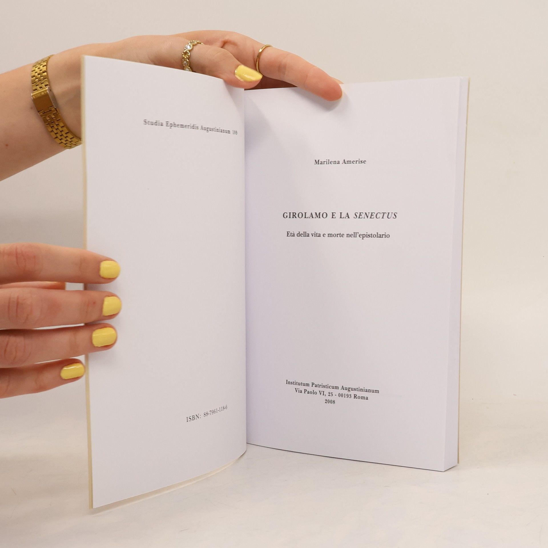 Marilena Amerise Studia Ephemeridis Augustinianum - 109: Girolamo e la Senectus