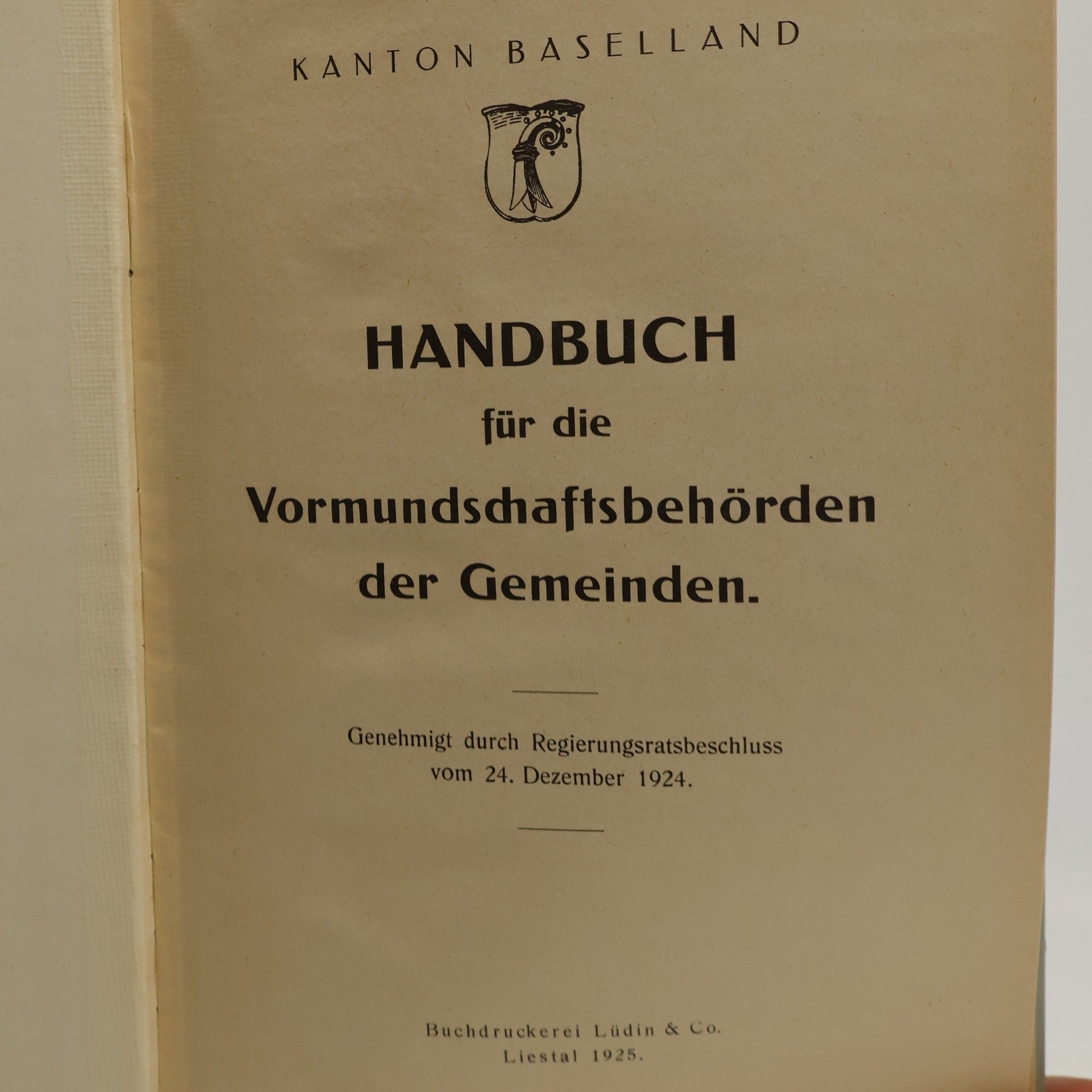 Kanton Basseland Handbuch für die Vormundschaftsbehörden der Gemeinden