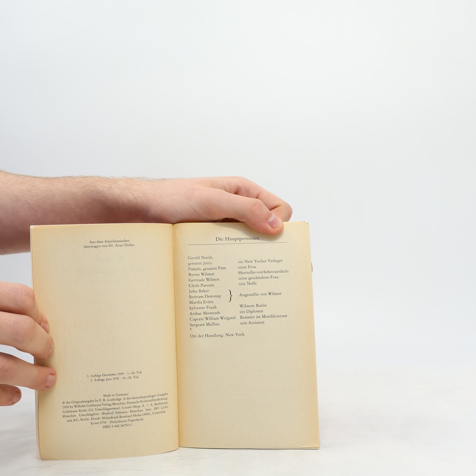 F. R. Lockridge Schluss der Vorstellung