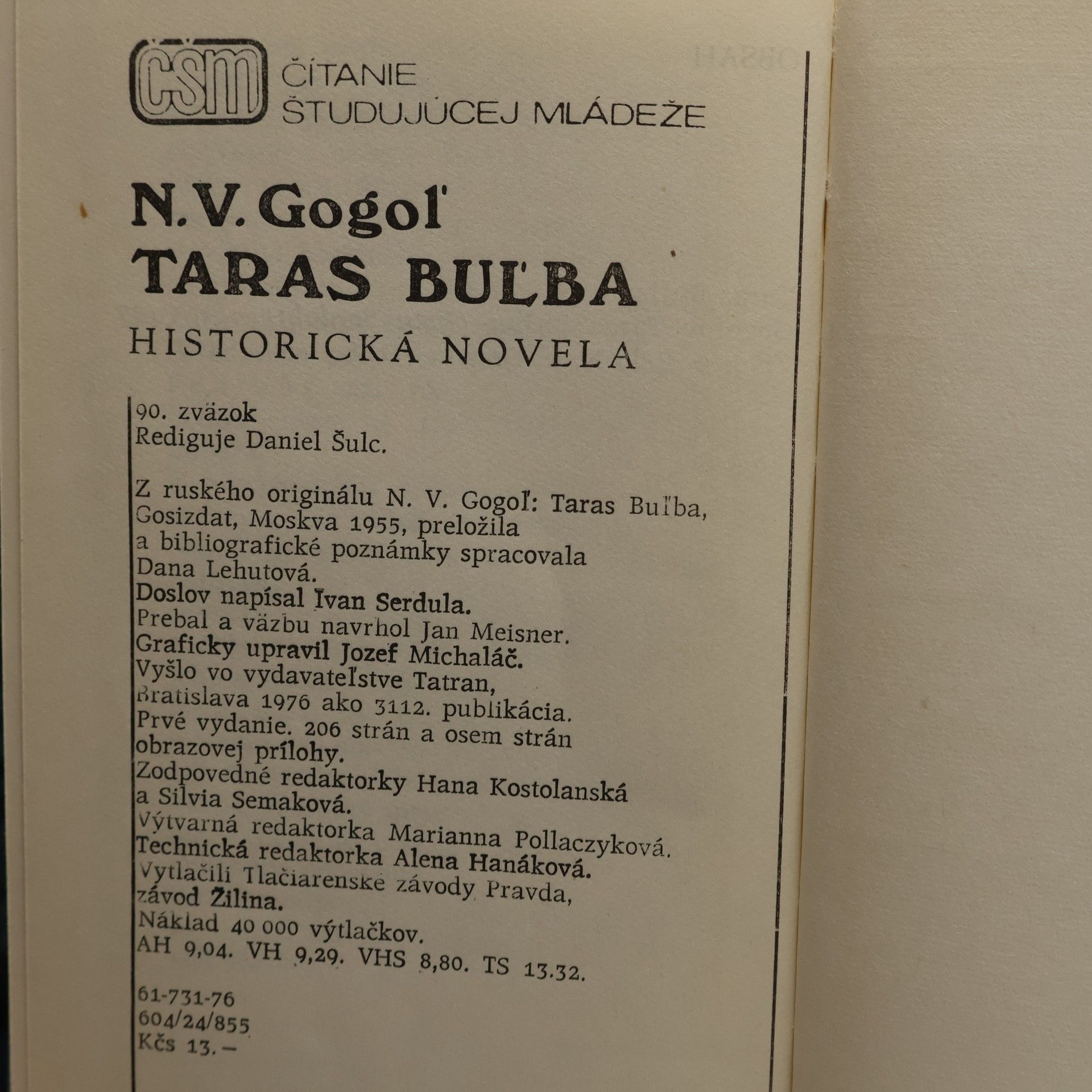 Nikolaj Vasilevič Gogol Taras Buľba