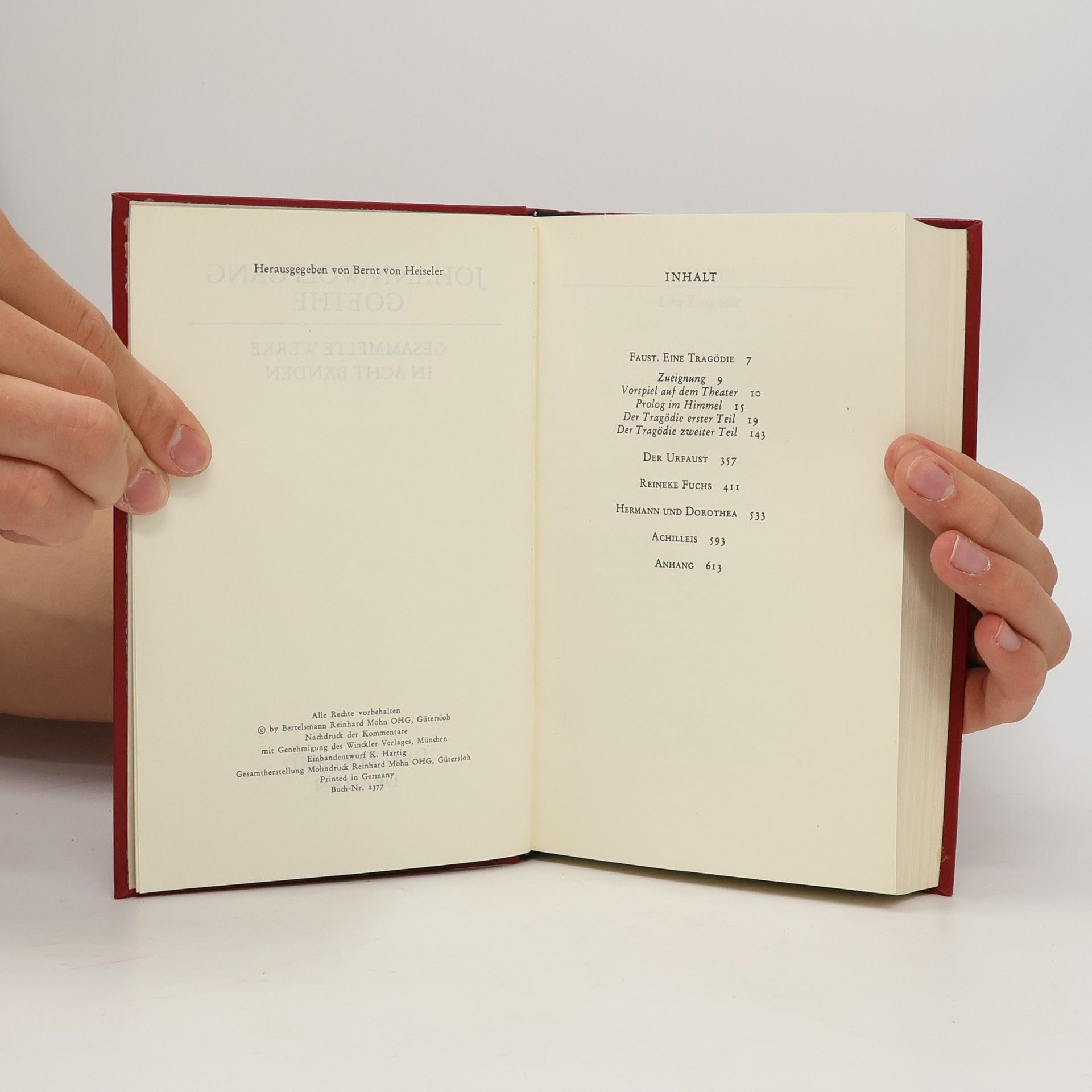 Johann Wolfgang von Goethe Goethe Werke 3
