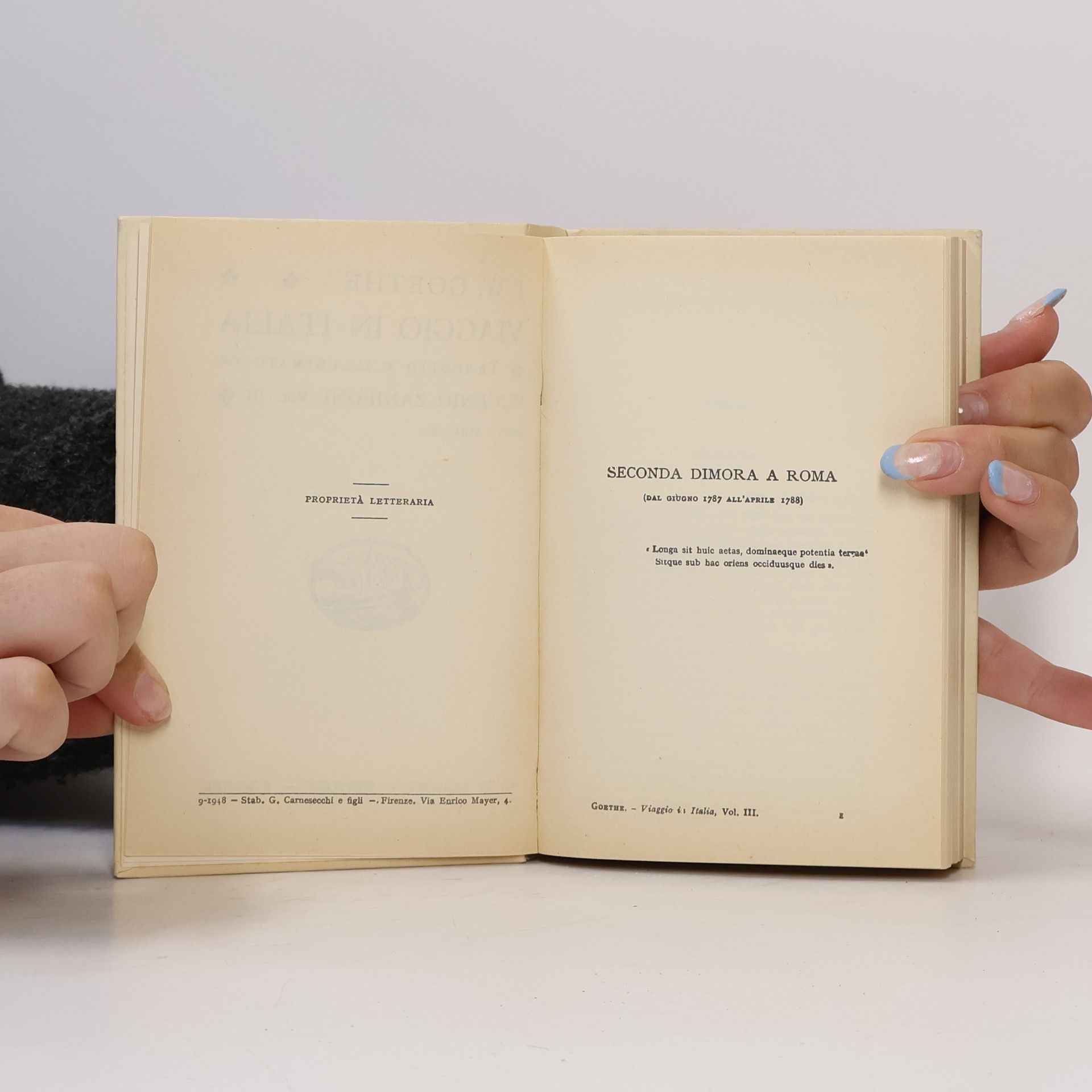 Johann Wolfgang von Goethe Viaggio in Italia III