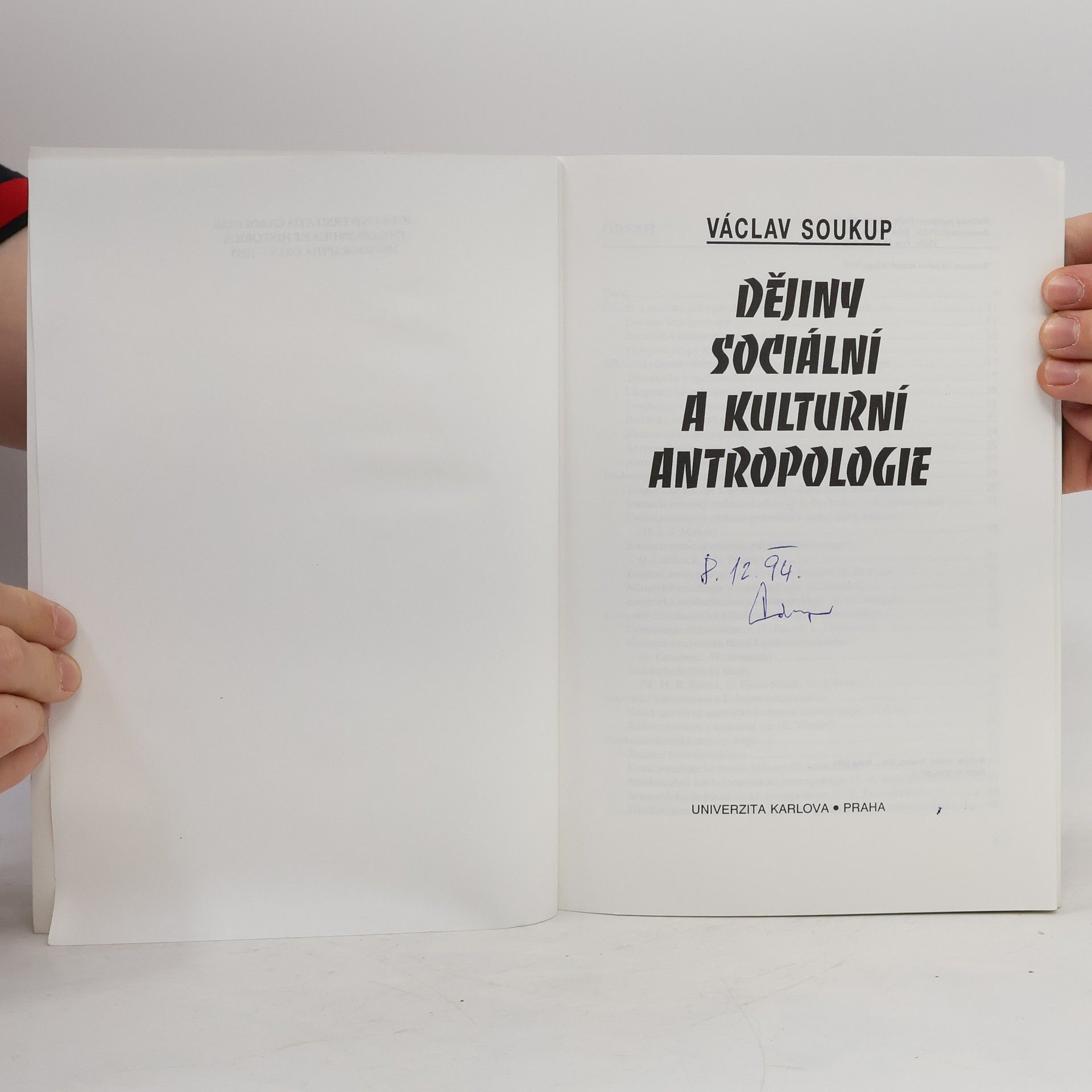 Václav Soukup Dějiny sociální a kulturní antropologie