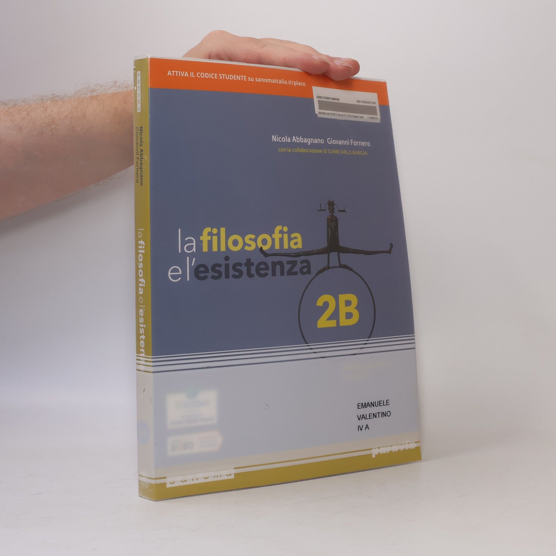 Giovanni Fornero La filosofia el'esistenza 2B