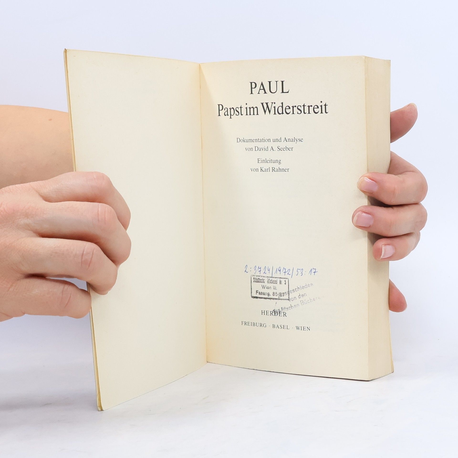 D. A. Seeber Pail - Papst im Widerstreit