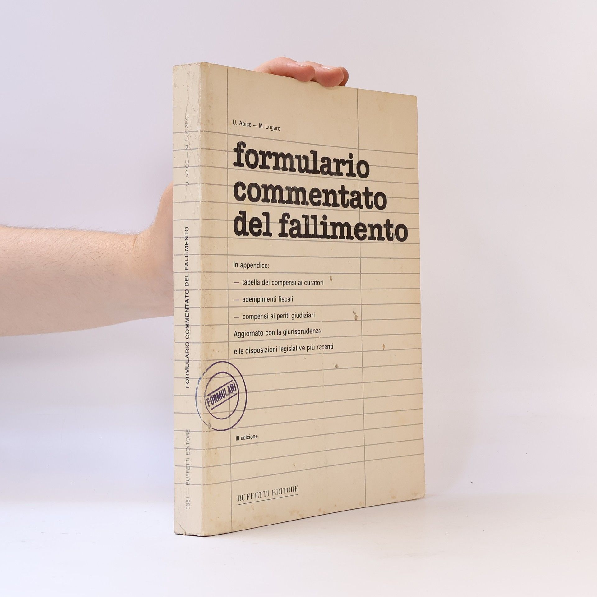 Michele Lugaro Formulario commentato del fallimento