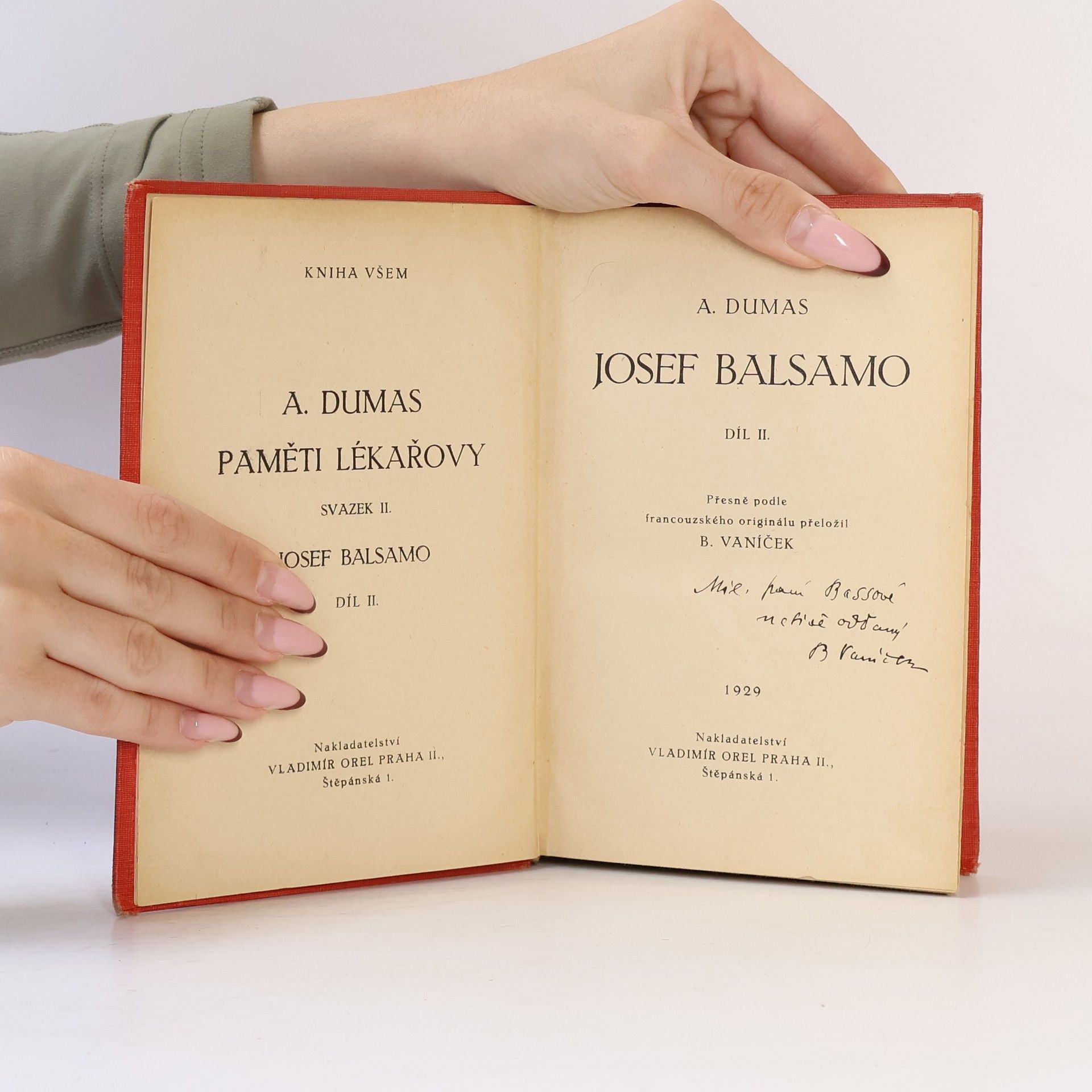 Alexandre Dumas starší Paměti lékařovy. Josef Balsamo díl II.