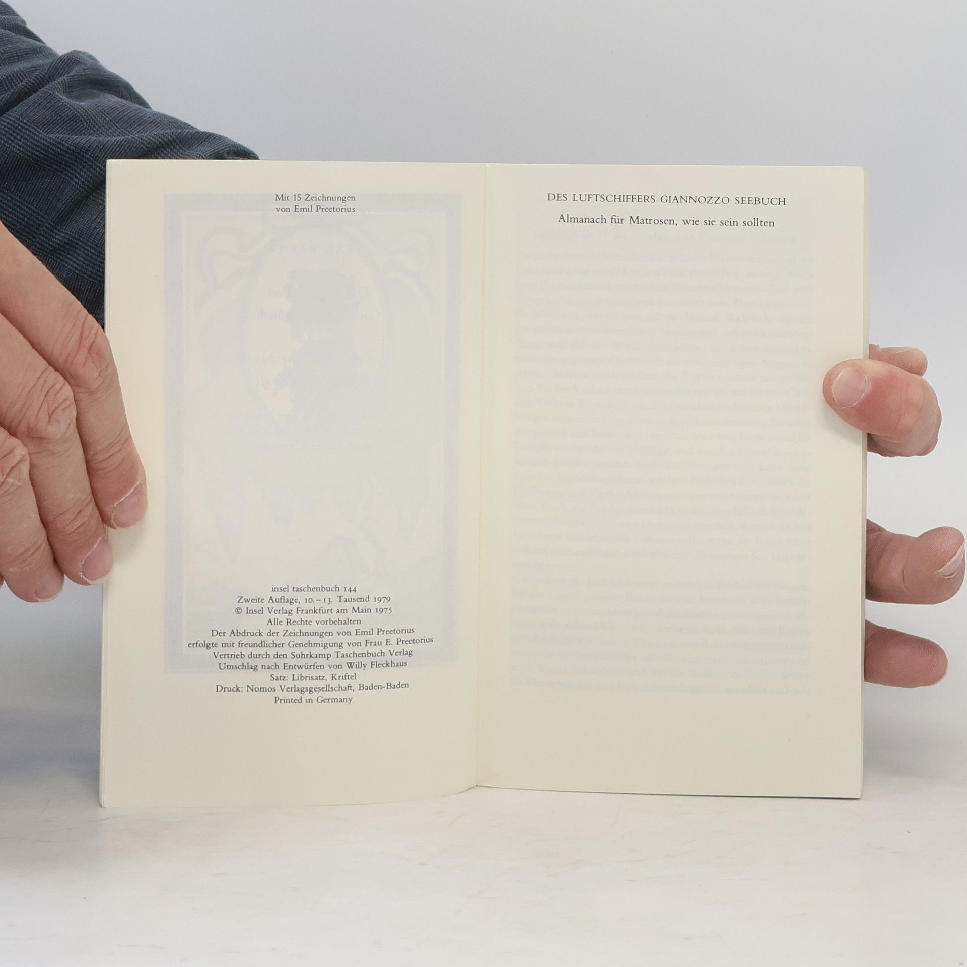 Jean Paul Des Luftschiffers Giannozzo Seebuch; Über die natürliche Magie der Einbildungskraft. Mit Aufsätzen zu Jean Pauls Werk v. Ralph-Rainer Wuthenow