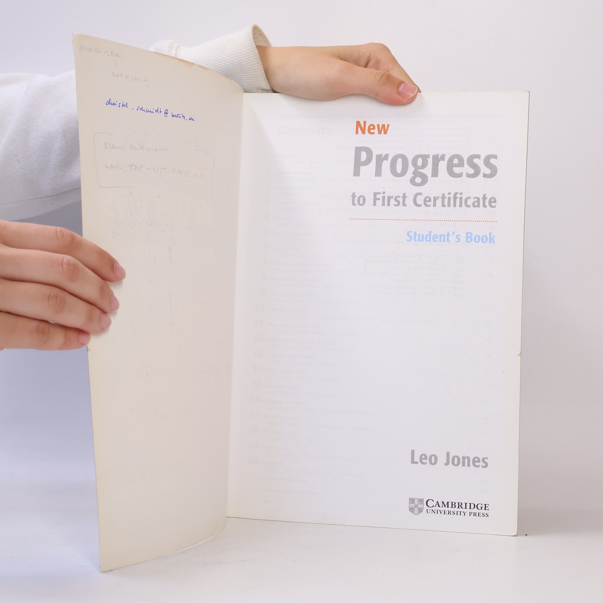 Leo Jones New Progress to First Certificate