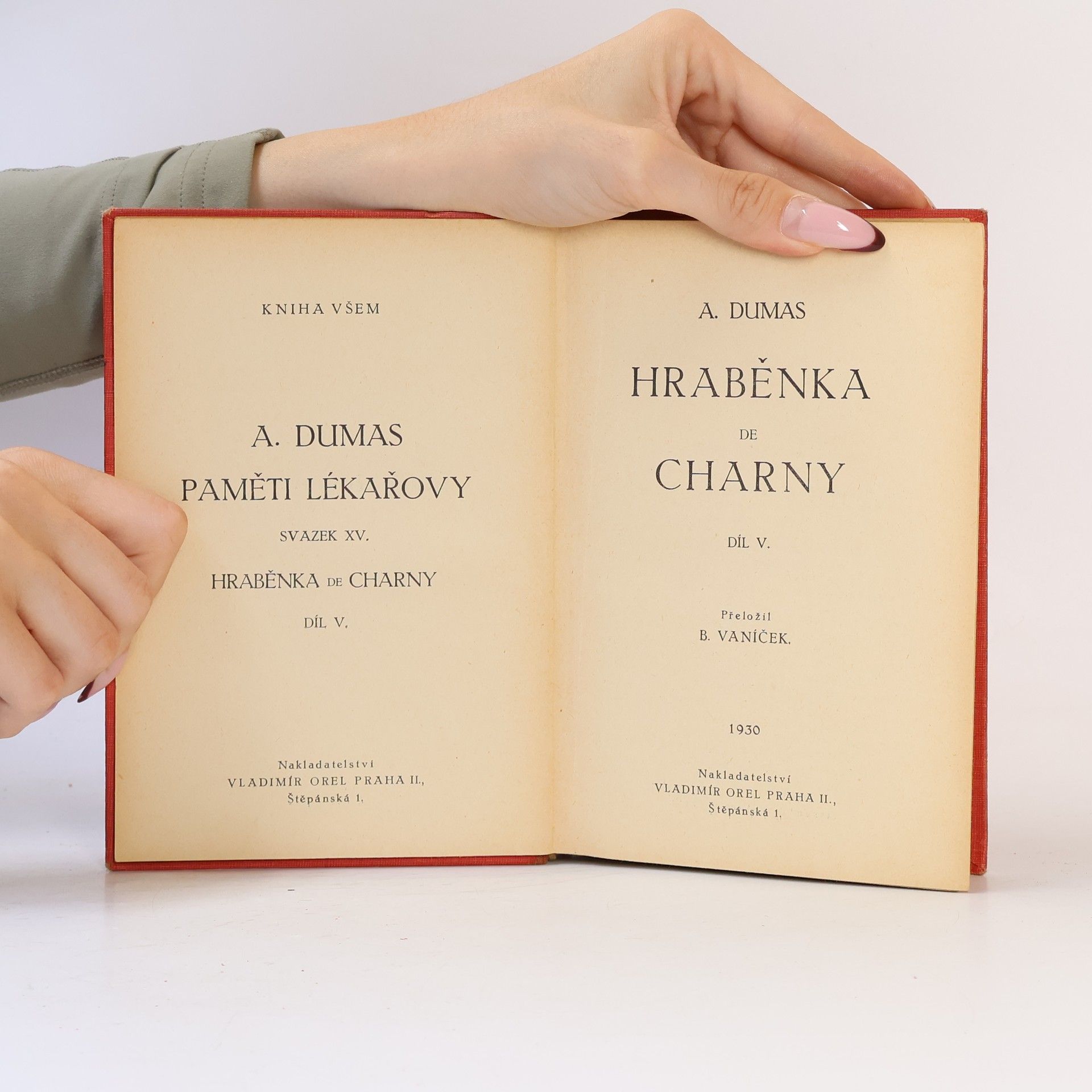 Alexandre Dumas starší Paměti lékařovy XV. Hraběnka de Charny V.