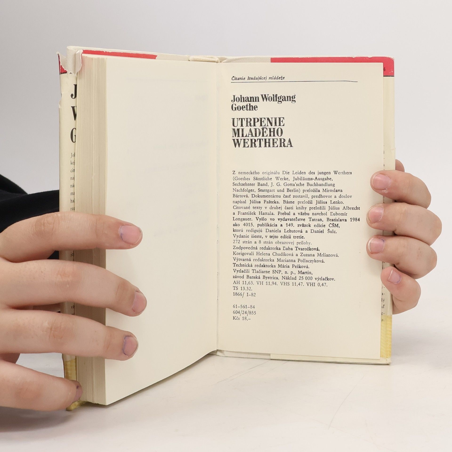 Johann Wolfgang von Goethe Utrpenie mladého Werthera