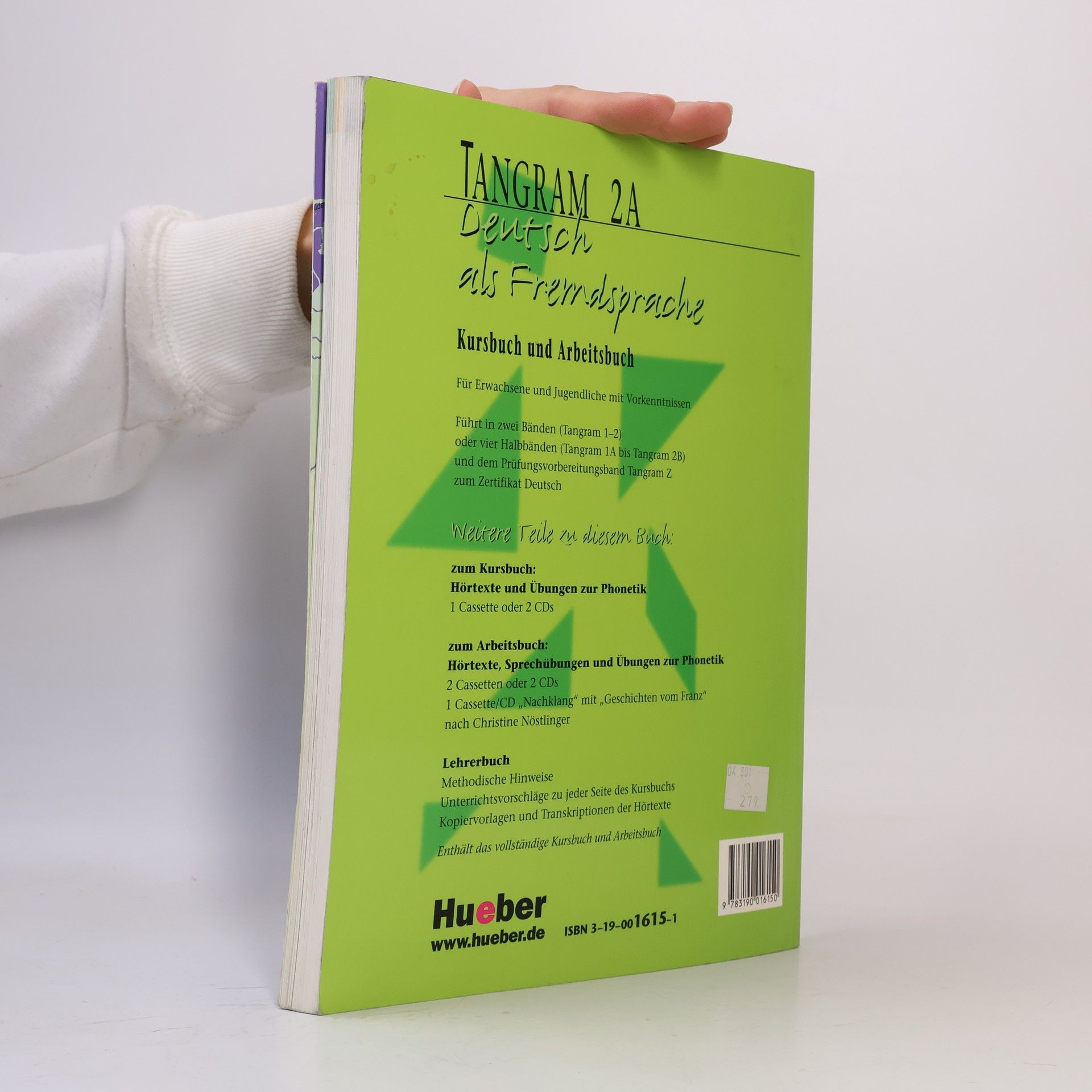Rosa-Maria Dallapiazza Tangram : Deutsch als Fremdsprache. 2A, Kursbuch und Arbeitsbuch