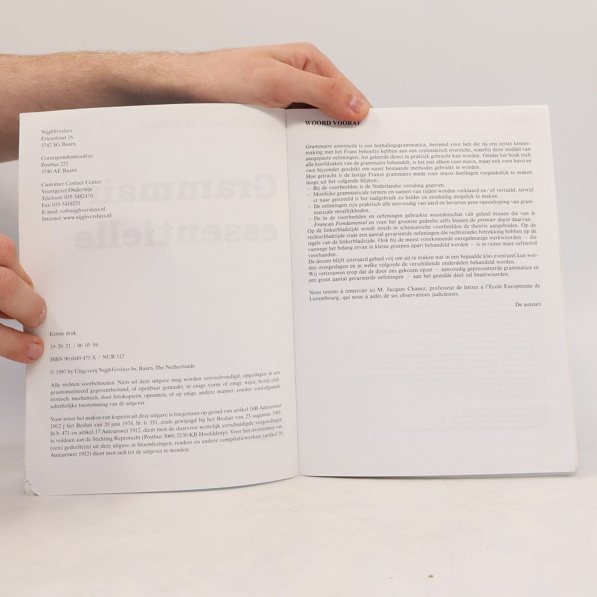 Drs. B. Dijkzeul Grammaire essentielle