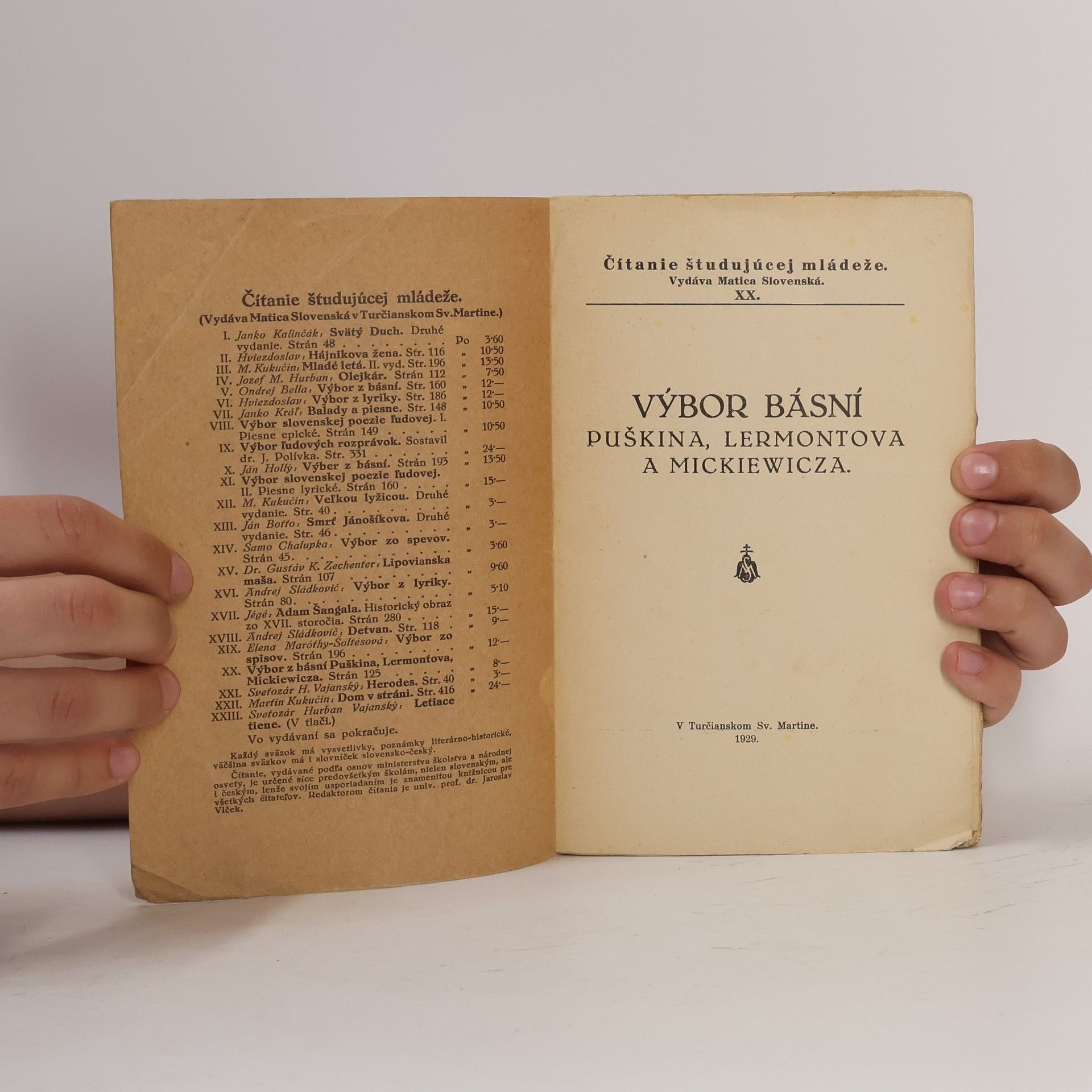 Various authors Výbor z básní Puškina, Lermontova a Mickiewicza