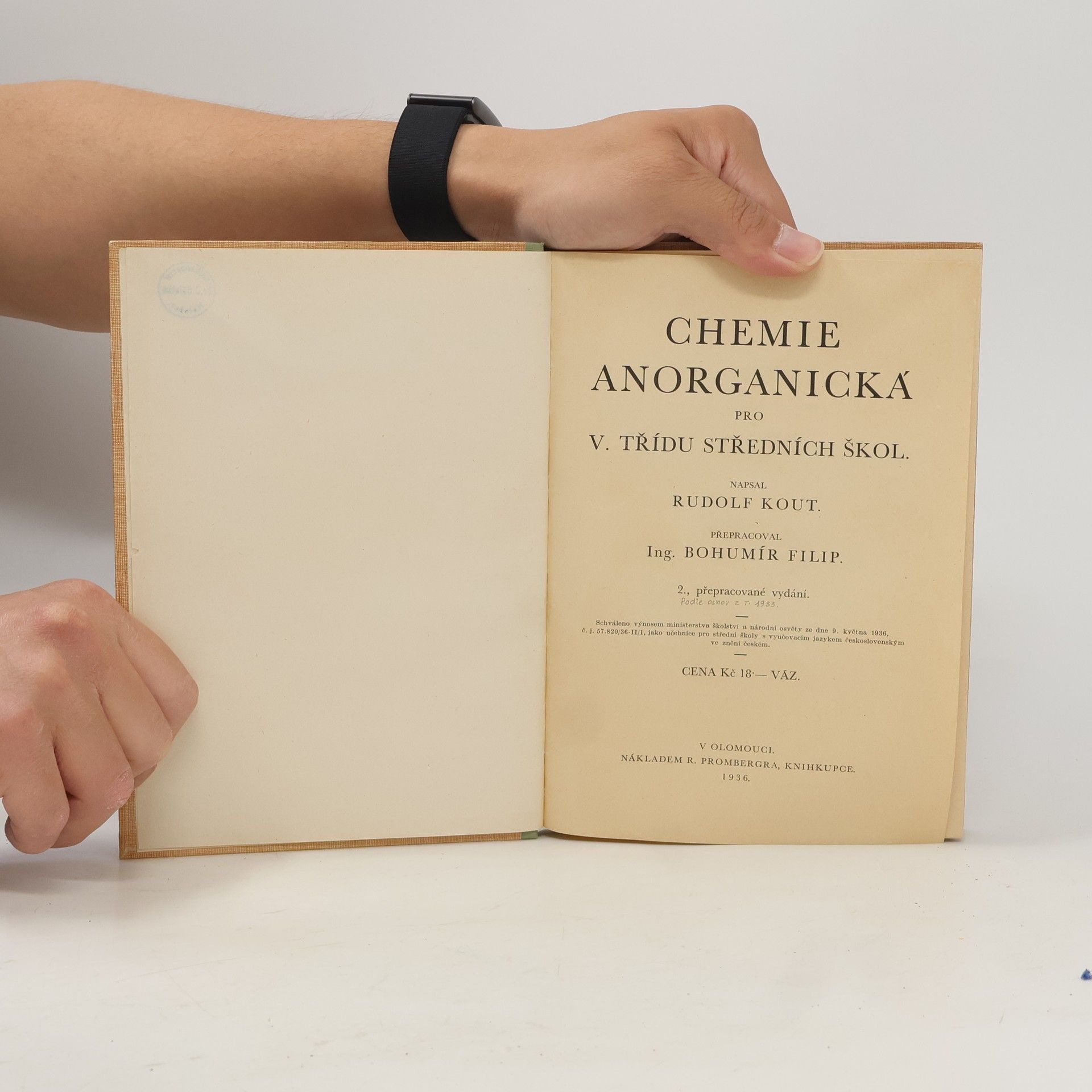 Kout Rudolf Chemie anorganická pro V. třídu středních škol