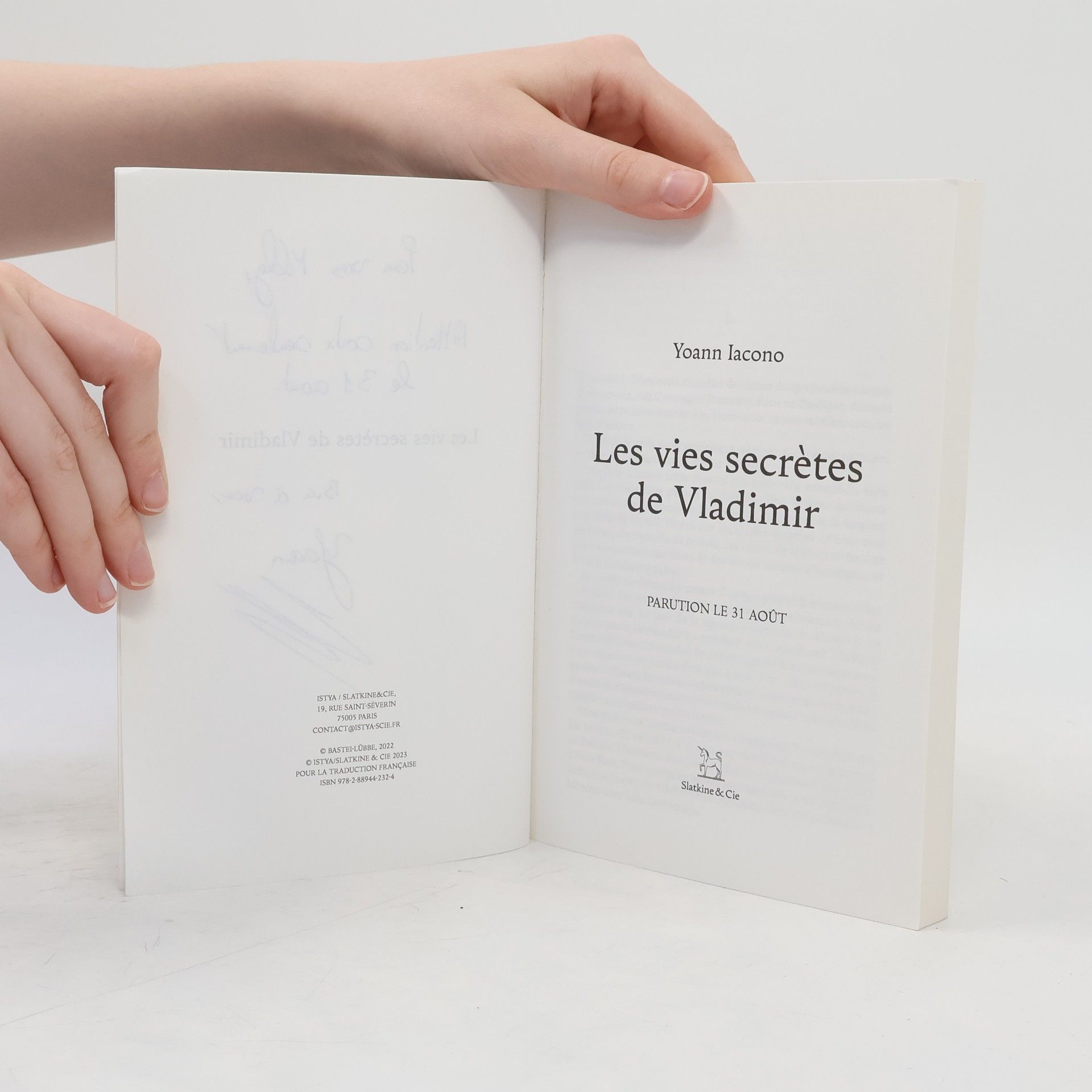 Yoann Iacono Les vies secrètes de Vladimir