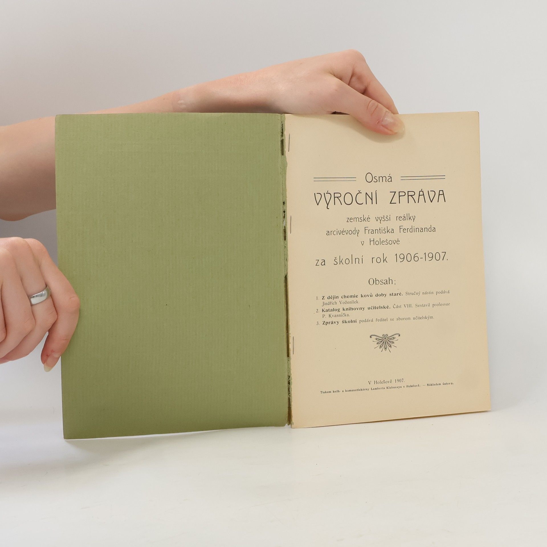 AA.VV. Výroční zpráva za školní rok 1906-1907