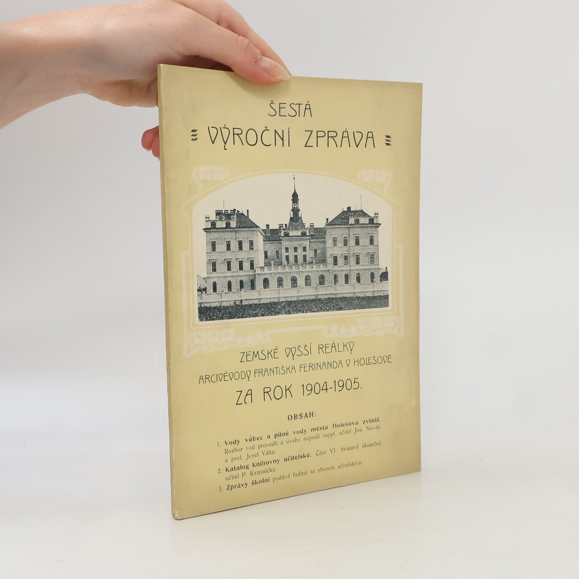AA.VV. Šestá výroční zpráva za rok 1904-1905