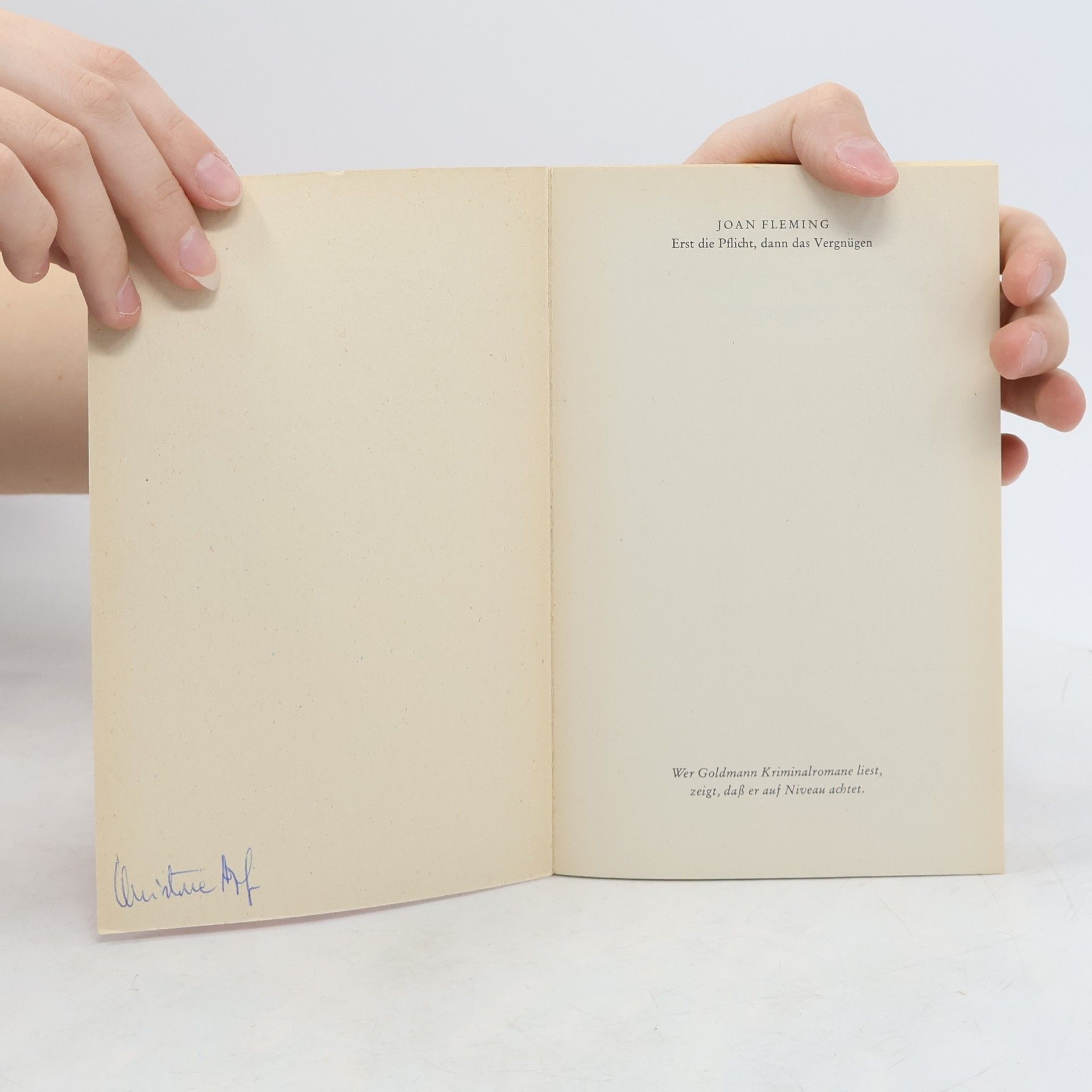 Joan Fleming Erst die Pflicht, dann das Vergnügen