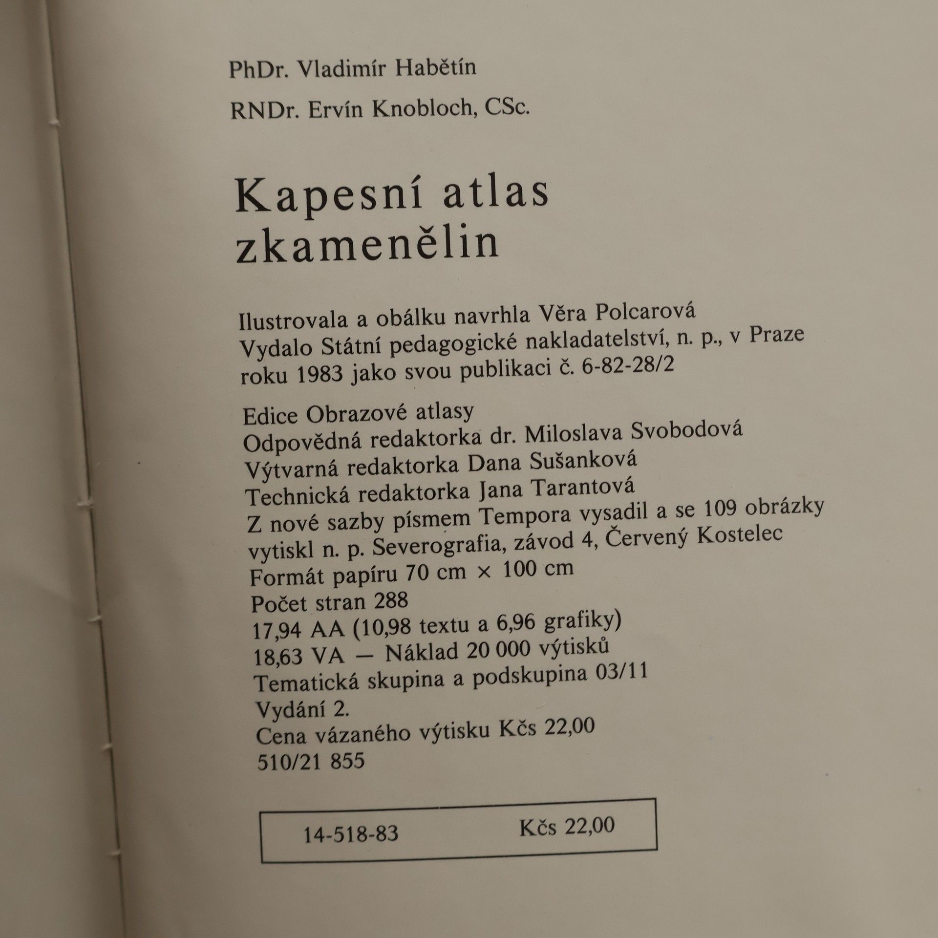 Vladimír Habětín Kapesní atlas zkamenělin