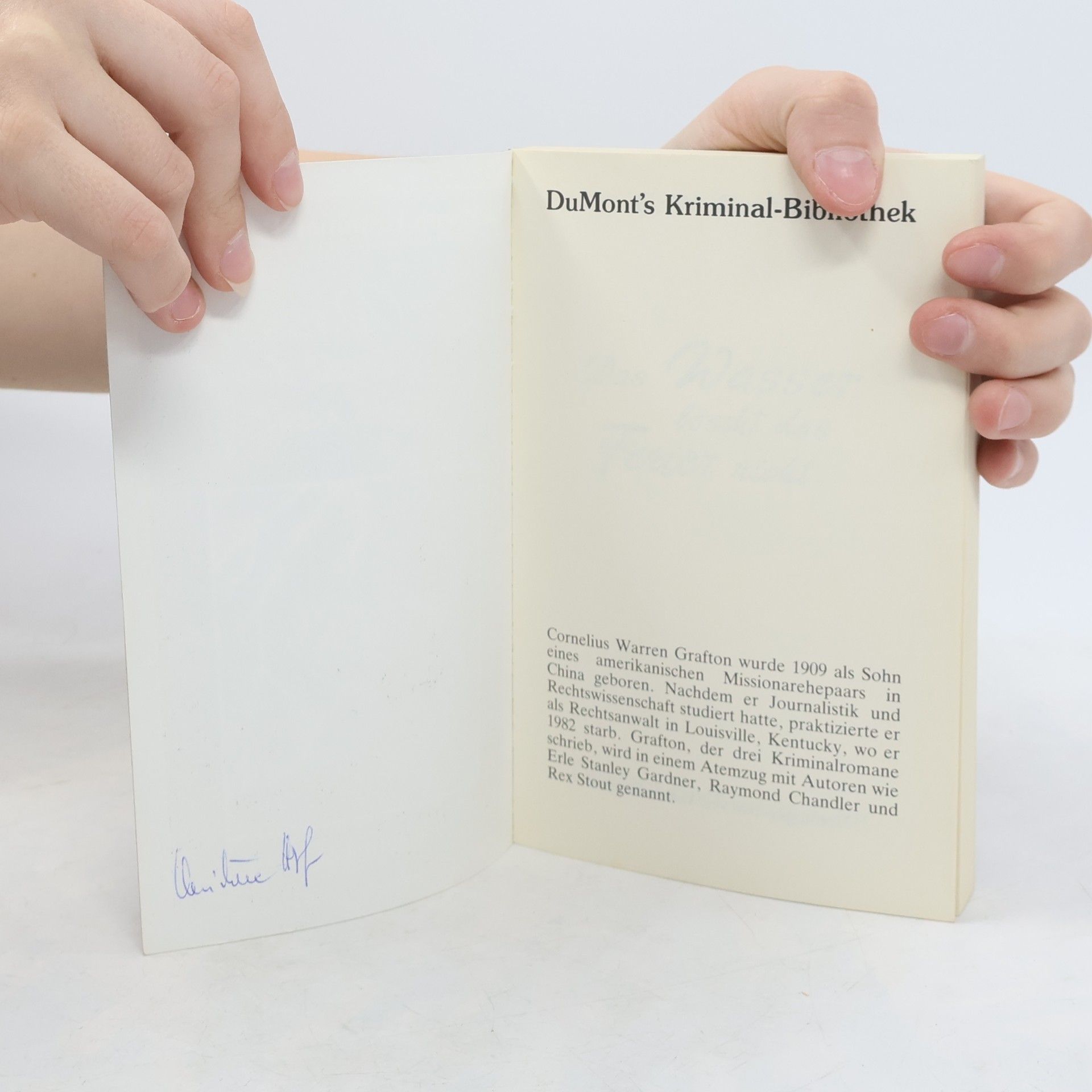 C. W. Grafton Das Wasser löscht das Feuer nicht