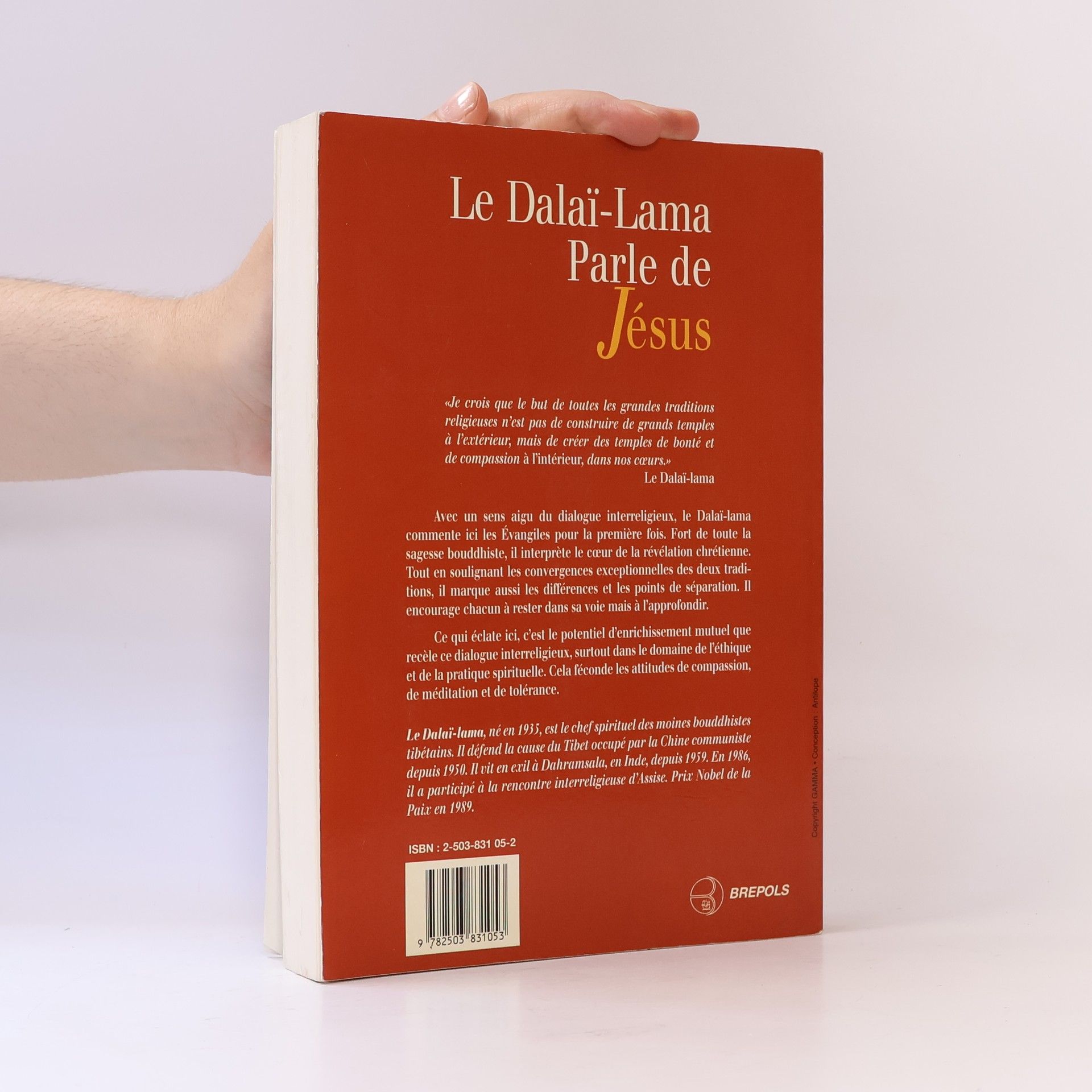 His Holiness Tenzin Gyatso the XIV Dalai Lama Le Dalaï-Lama parle de Jésus