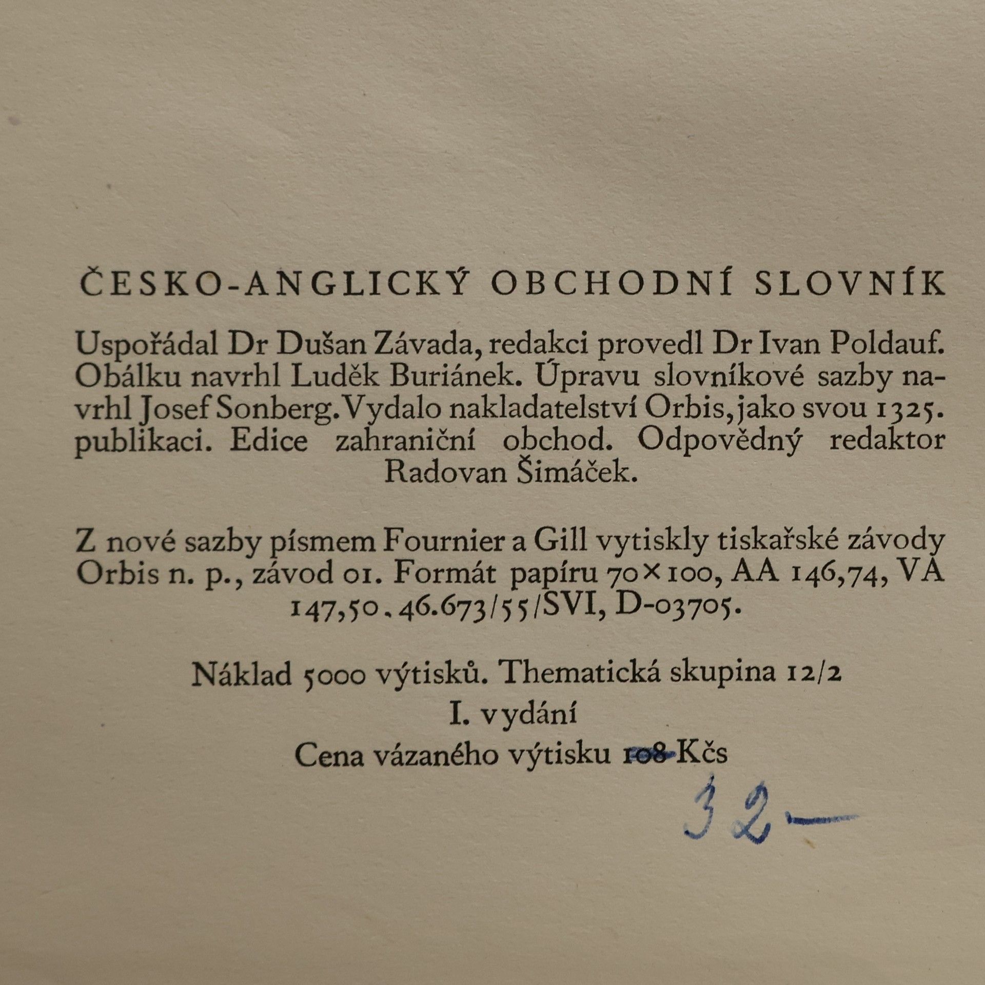 Dušan Závada Česko-anglický obchodní slovník