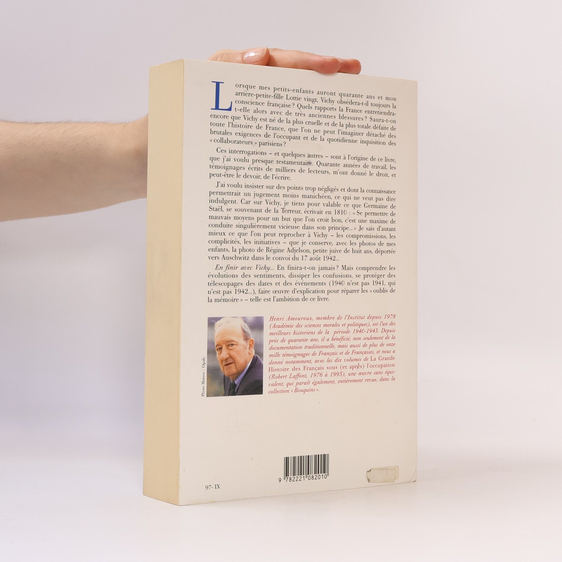 Henri Amouroux Pour en finir avec Vichy - 1: Les oublis de la mémoire
