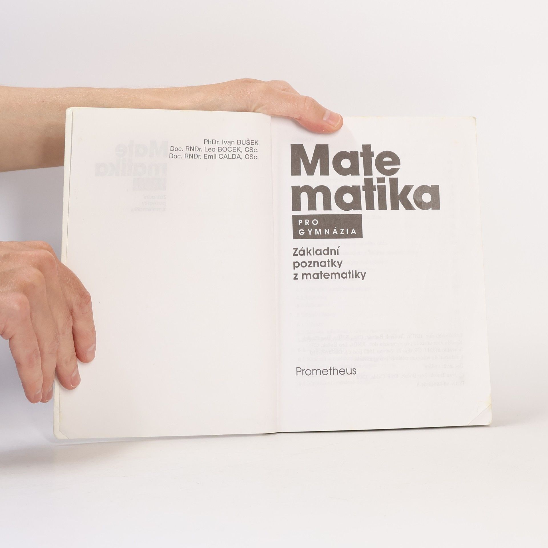 Ivan Bušek Matematika pro gymnázia. Základní poznatky z matematiky