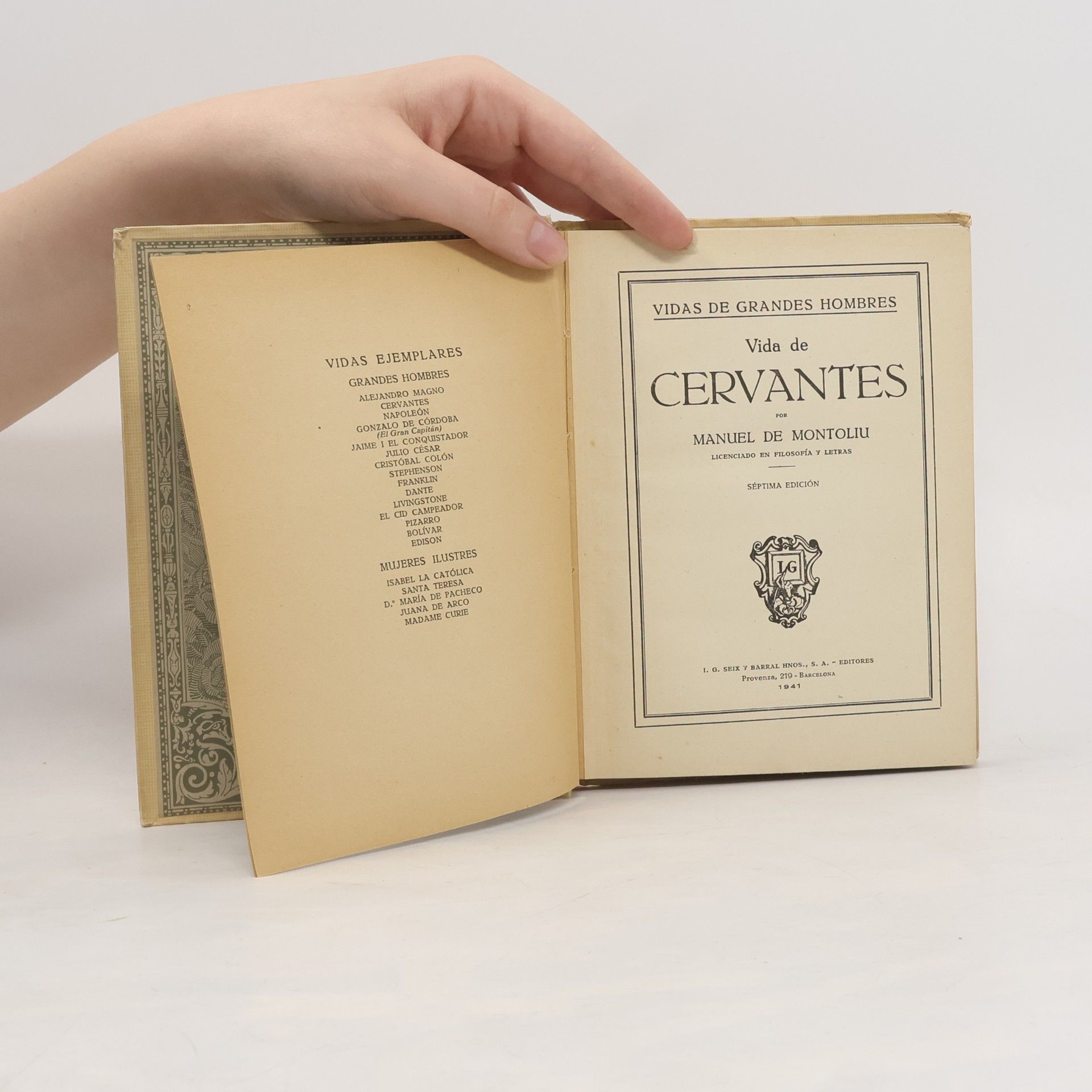 Manuel de Montoliu Vida de Cervantes