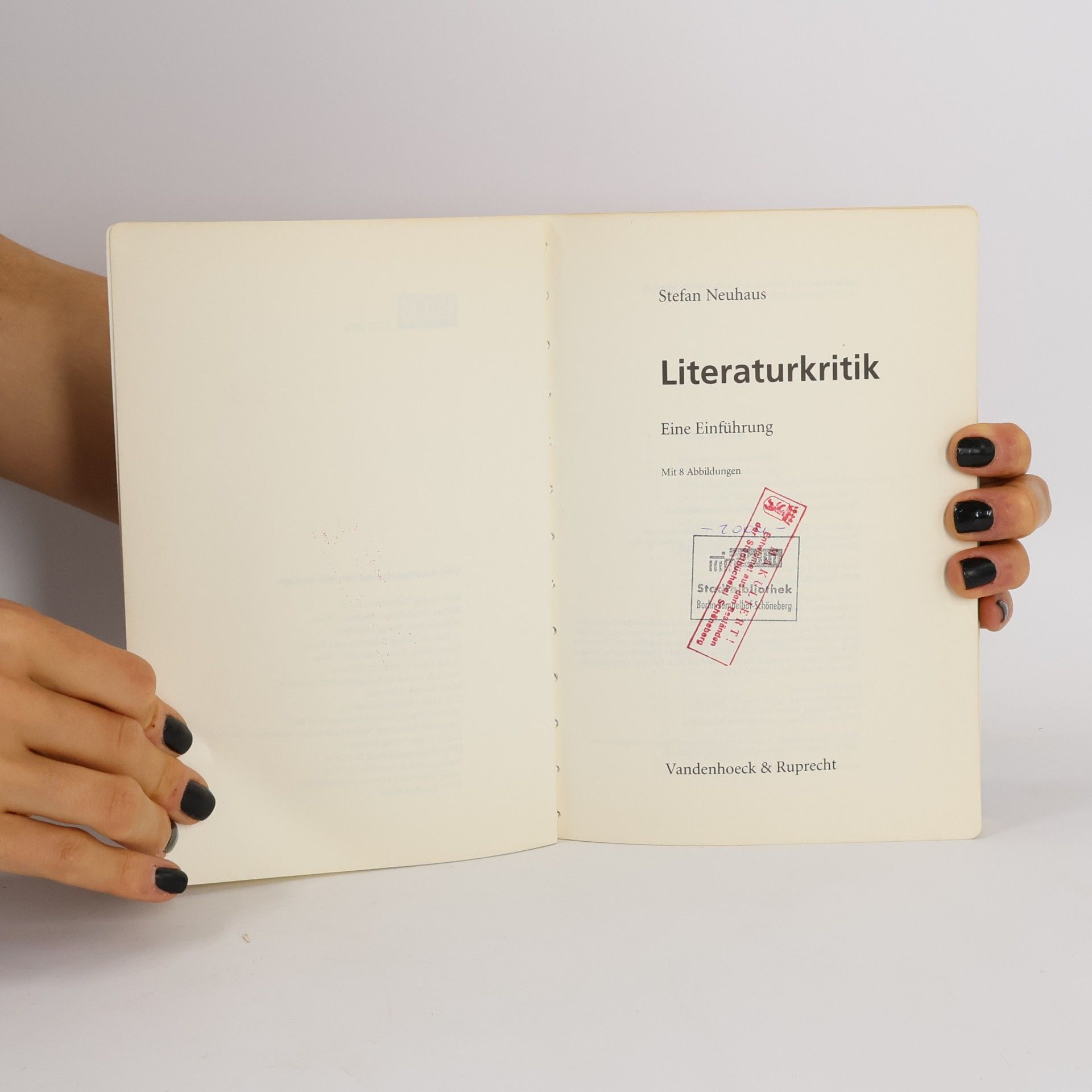 Stefan Neuhaus Literaturkritik. Eine Einfuehrung