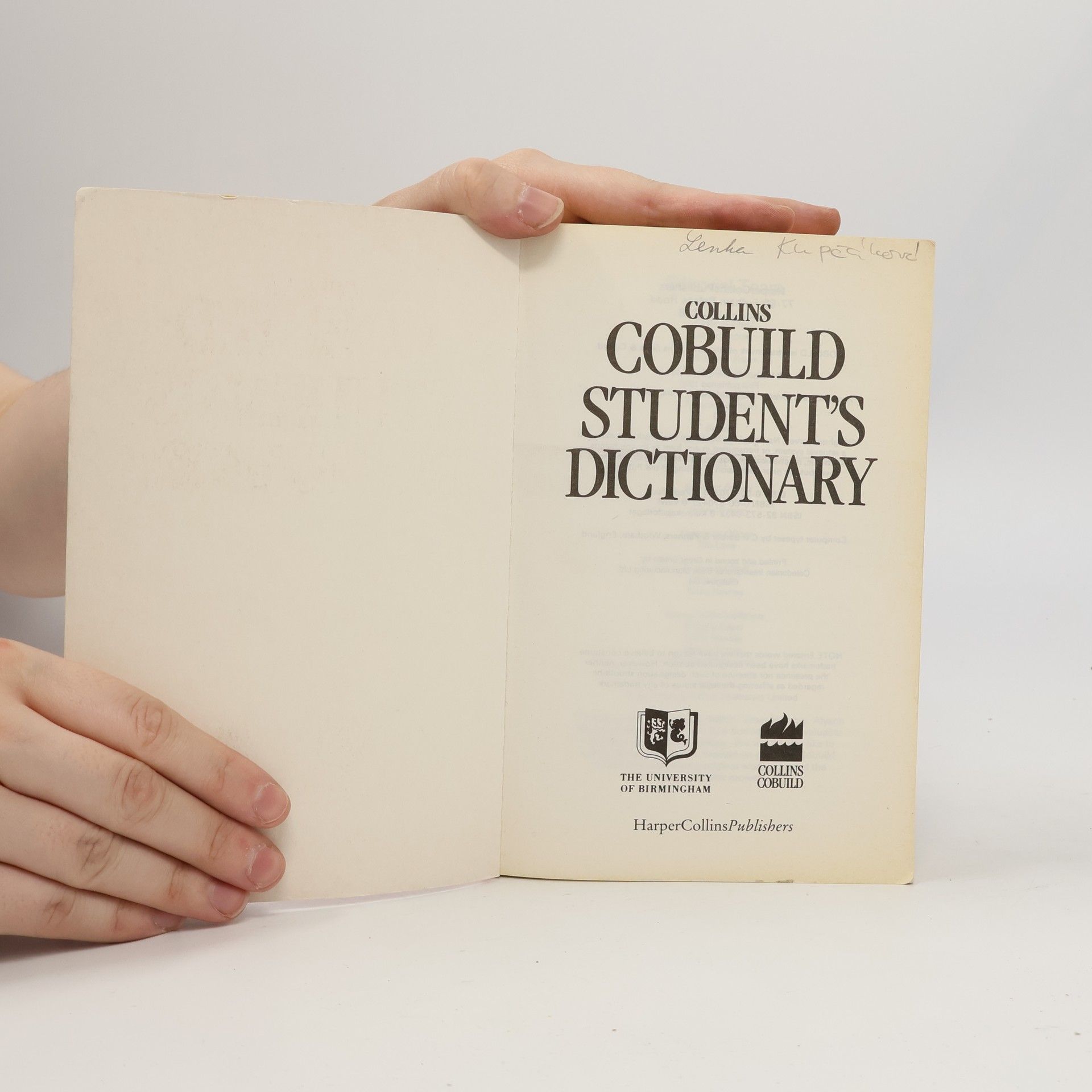 Cobuild Collins Student's Dictionary. Helping learners with real English