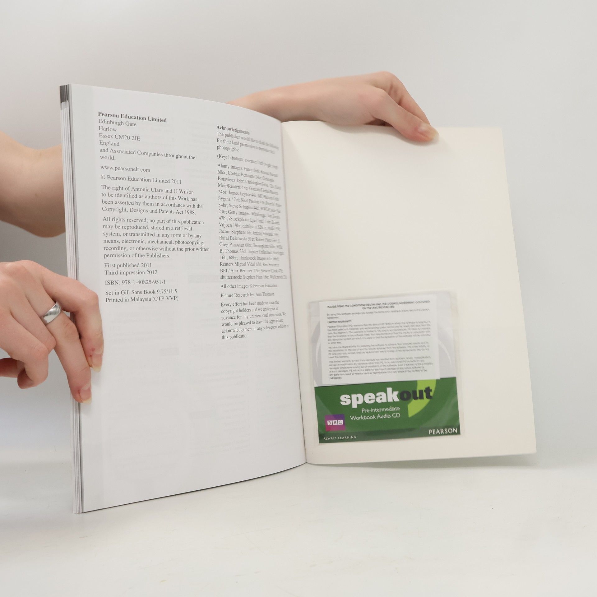 Antonia Clare Speakout. Pre-intermediate. Workbook with key