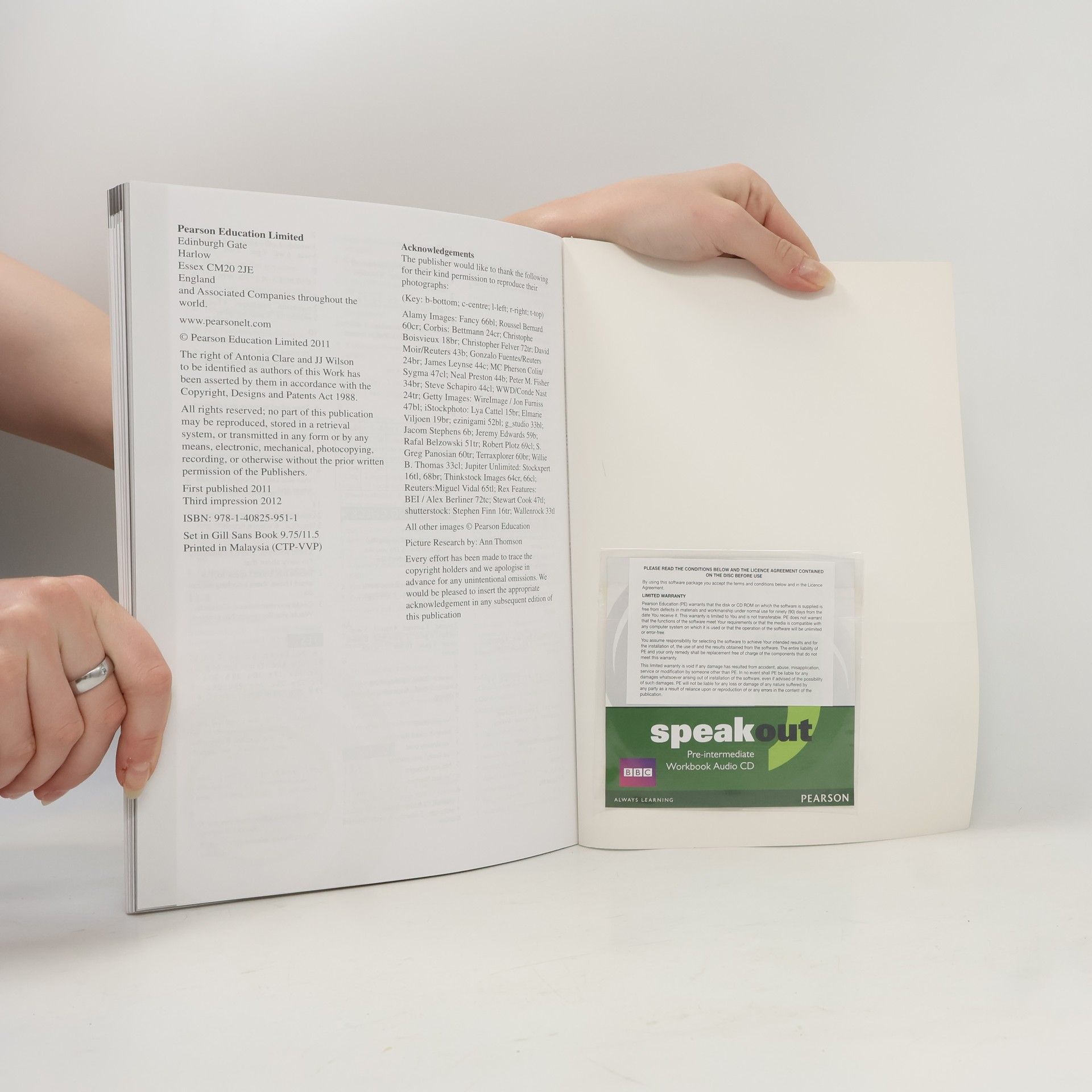 Antonia Clare Speakout. Pre-intermediate. Workbook with key