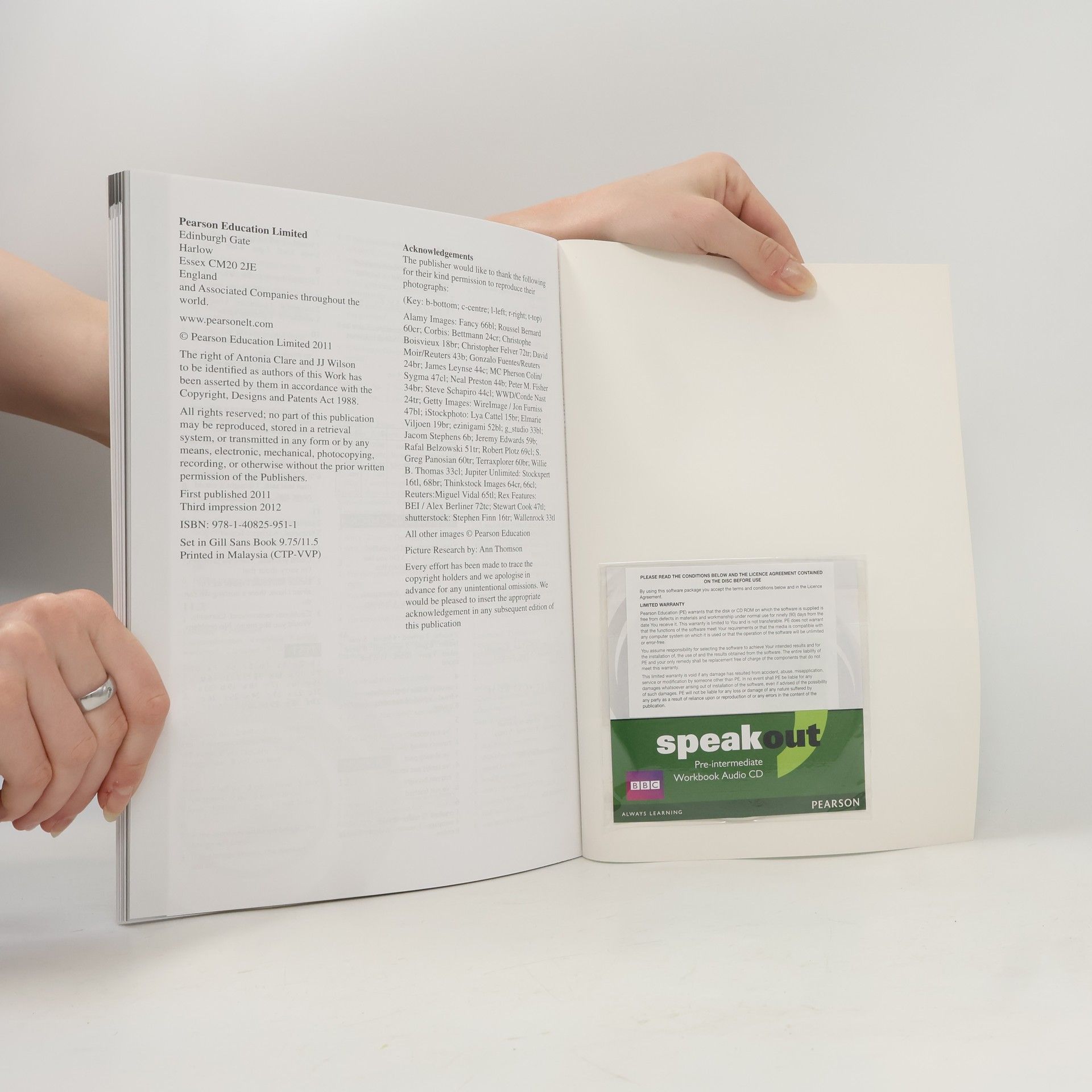 Antonia Clare Speakout. Pre-intermediate. Workbook with key